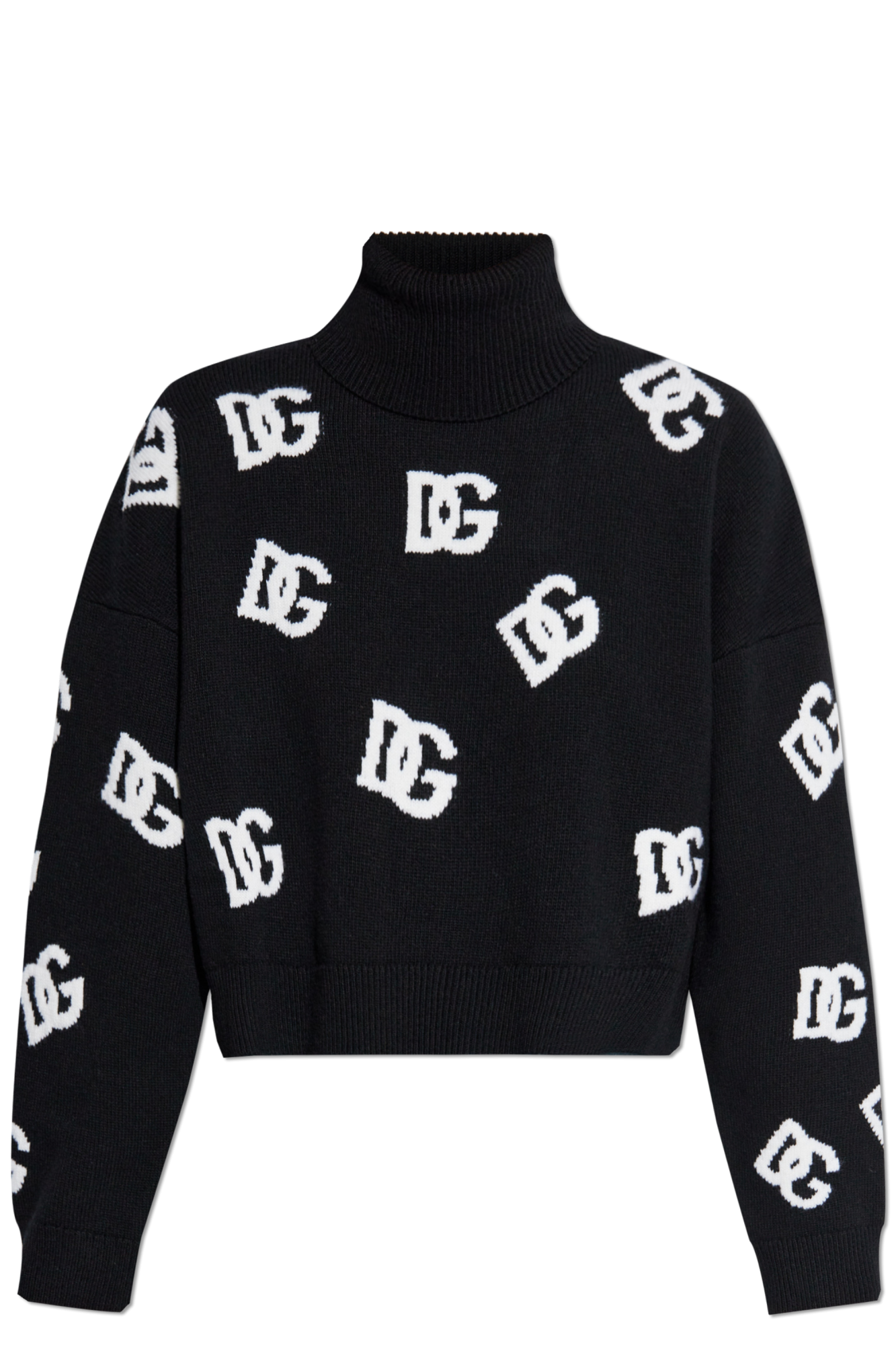 Dolce & Gabbana Golf Z Logo, Kobiety, Czarny