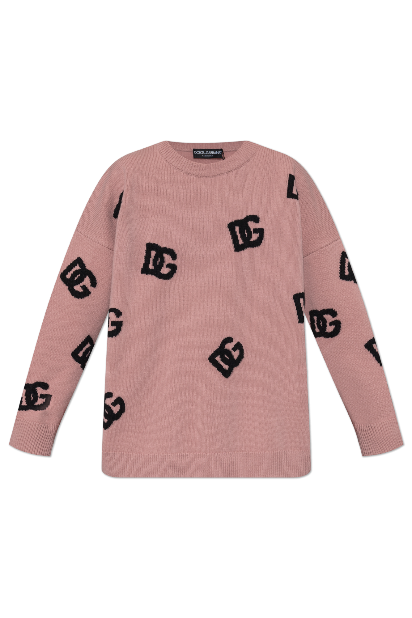 Dolce & Gabbana Sweter Z Monogramem, Kobiety, Różowy