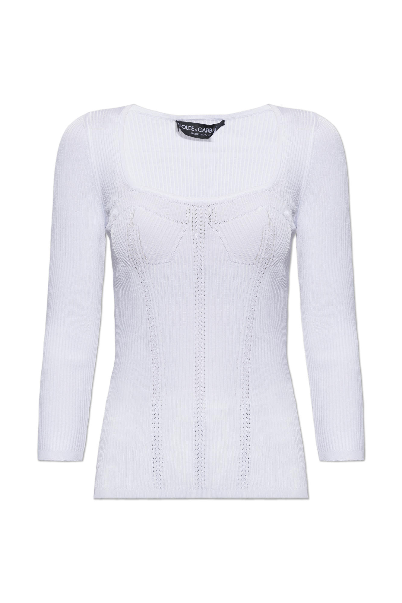 Dolce & Gabbana Top O Dopasowanym Kroju, Kobiety, Biały
