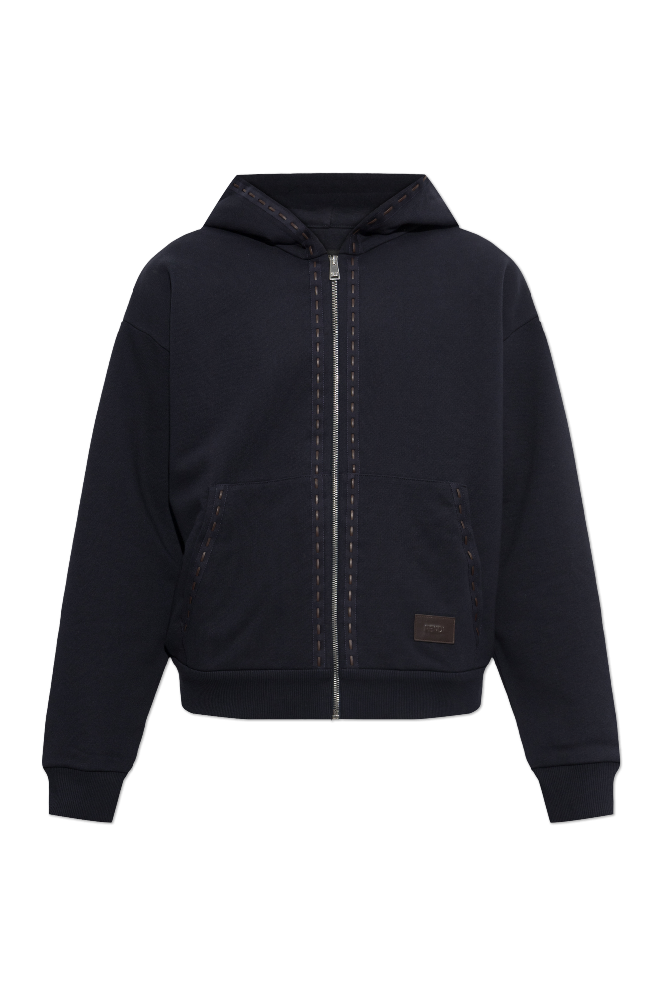 Fendi Bluza Z Logo, Mężczyźni, Granatowy