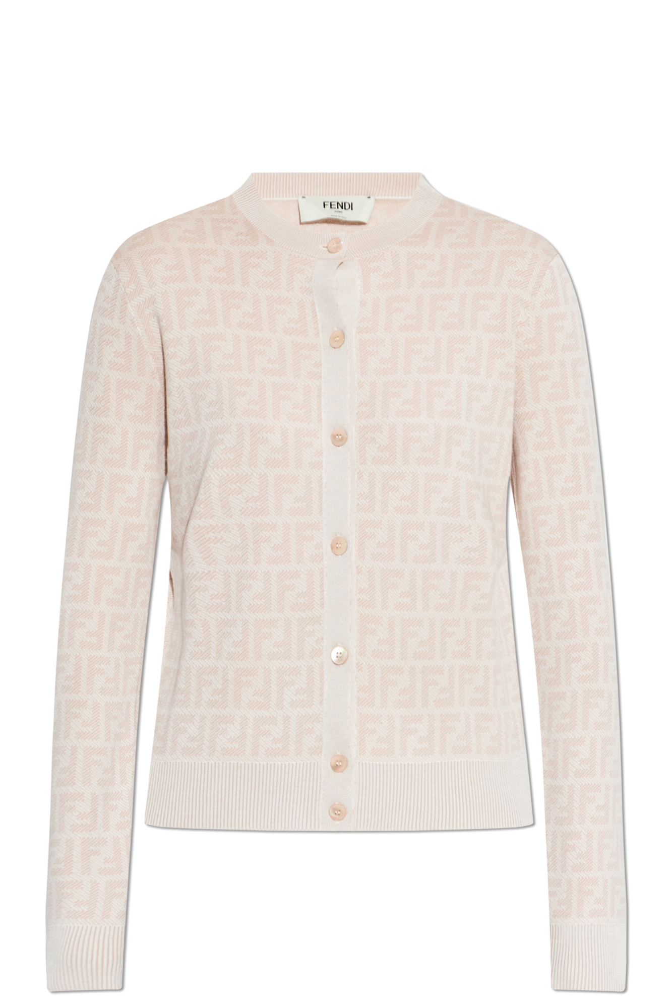 Fendi Kardigan Z Monogramem, Kobiety, Różowy