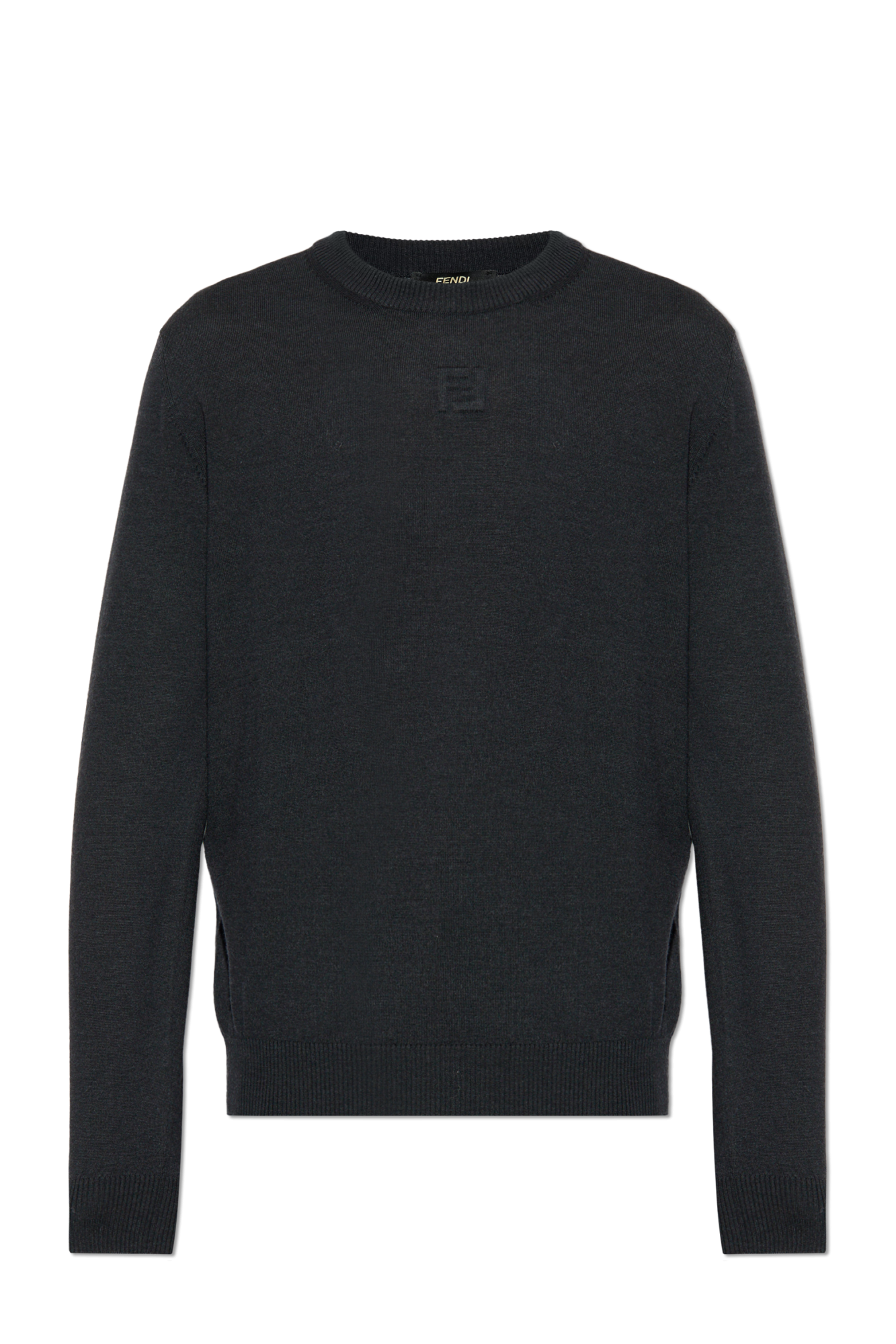 Fendi Wełniany Sweter, Mężczyźni, Granatowy