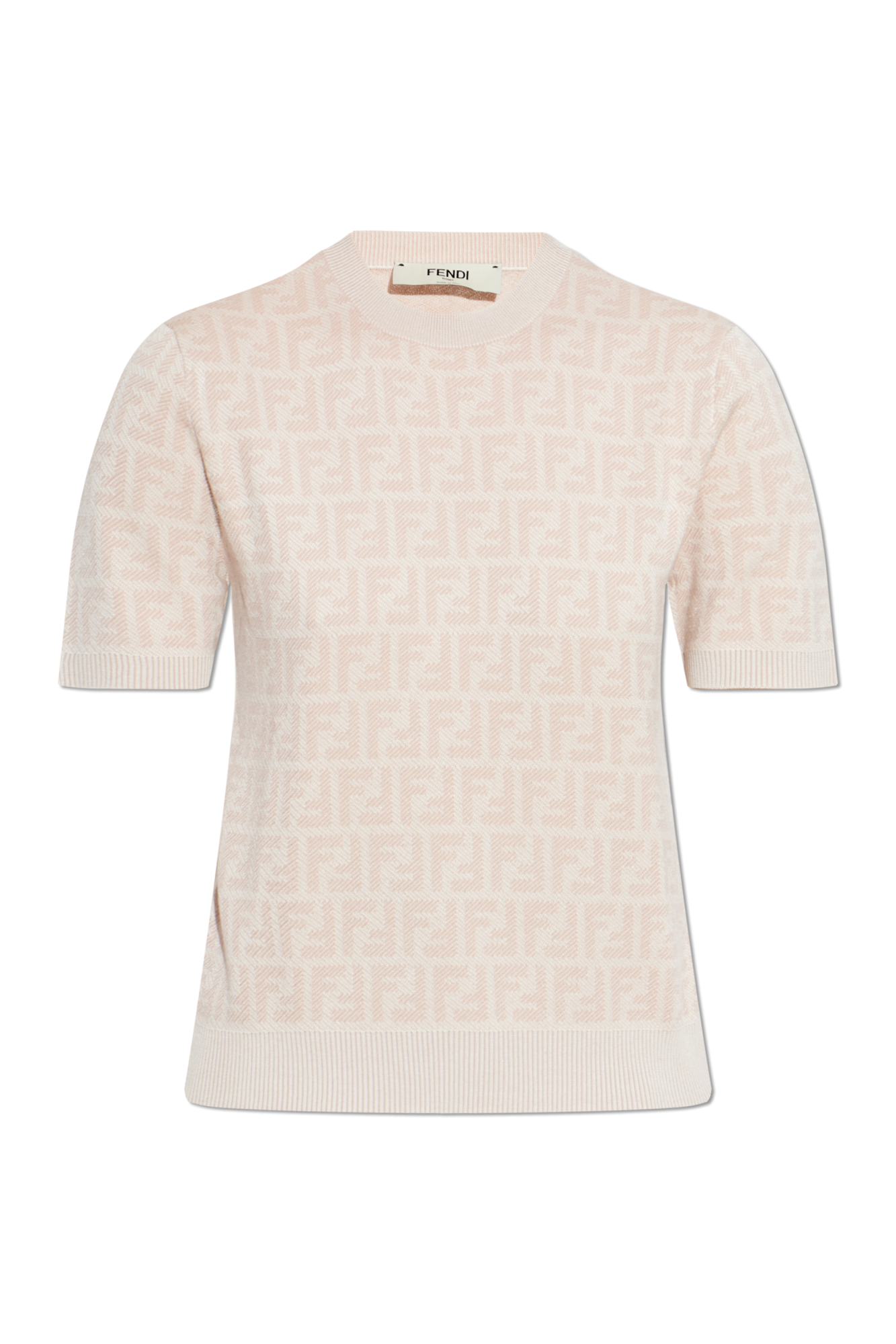 Fendi T-shirt Z Monogramem, Kobiety, Różowy