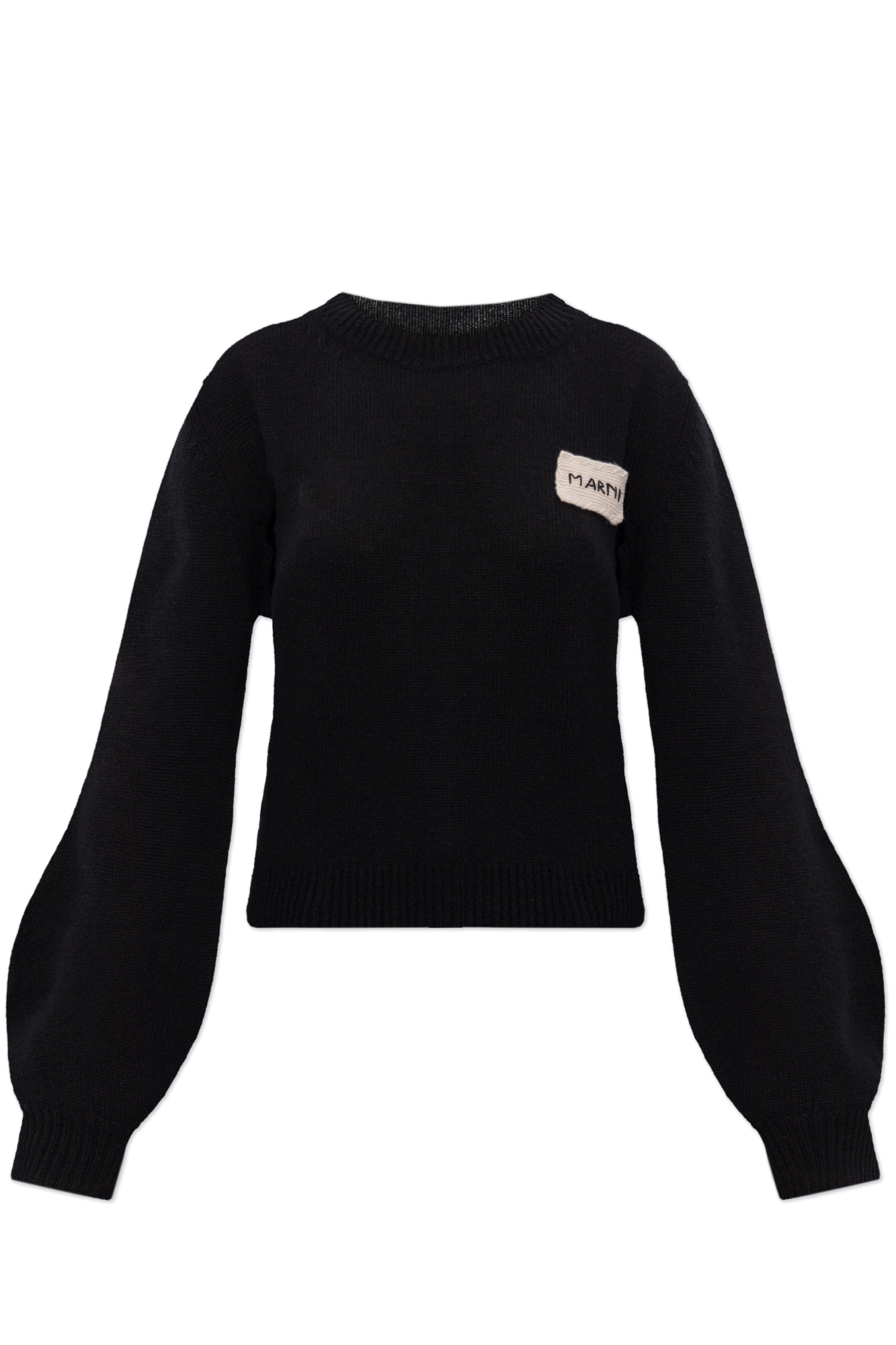 Marni Sweter Z Logo, Kobiety, Czarny