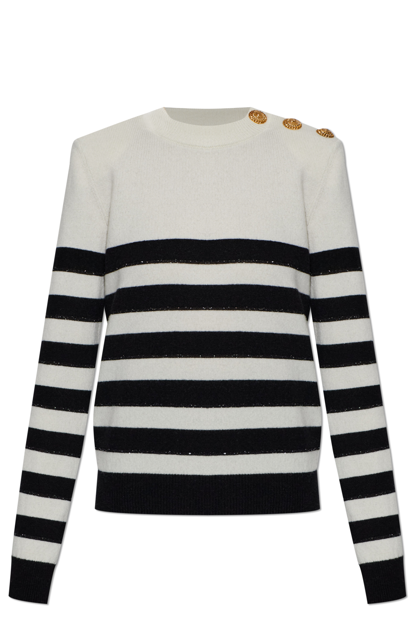 Balmain Sweter Z Połyskującymi Cekinami, Kobiety, Czarny