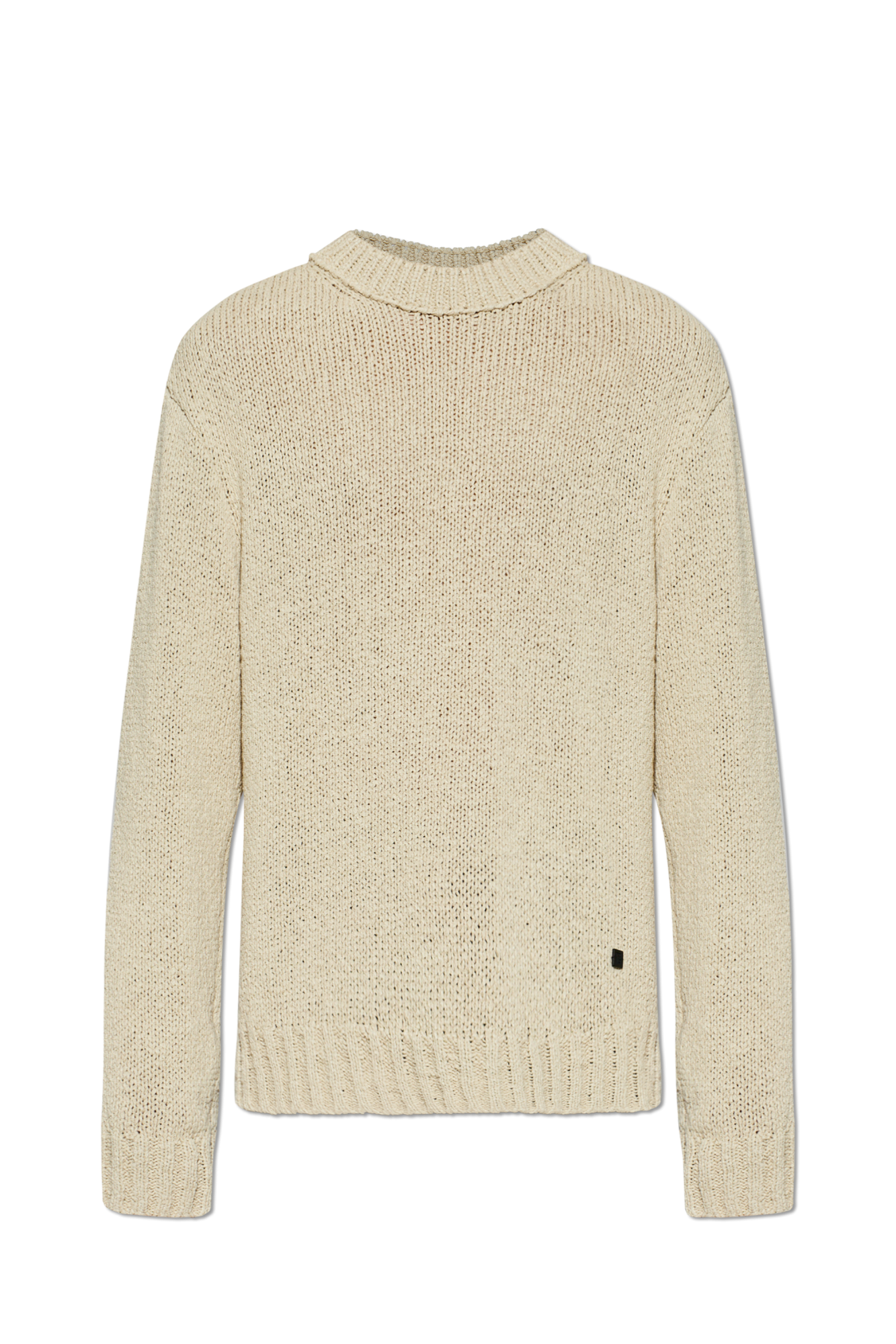 Balmain Sweter Z Okrągłym Dekoltem, Mężczyźni, Beżowy