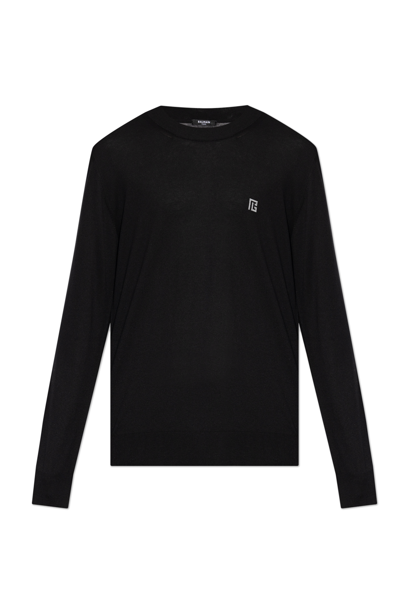Balmain Sweter Z Logo, Mężczyźni, Czarny