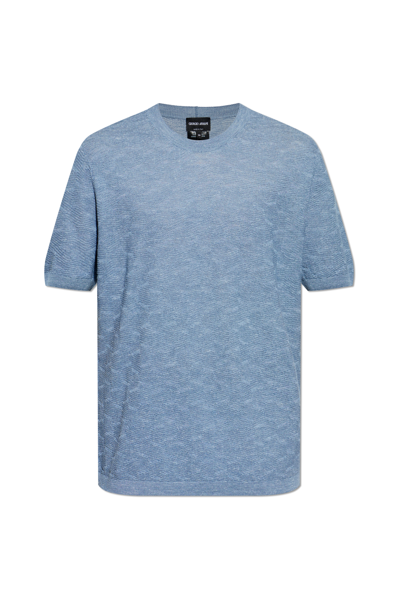 Giorgio Armani T-shirt Z Okrągłym Dekoltem, Mężczyźni, Niebieski