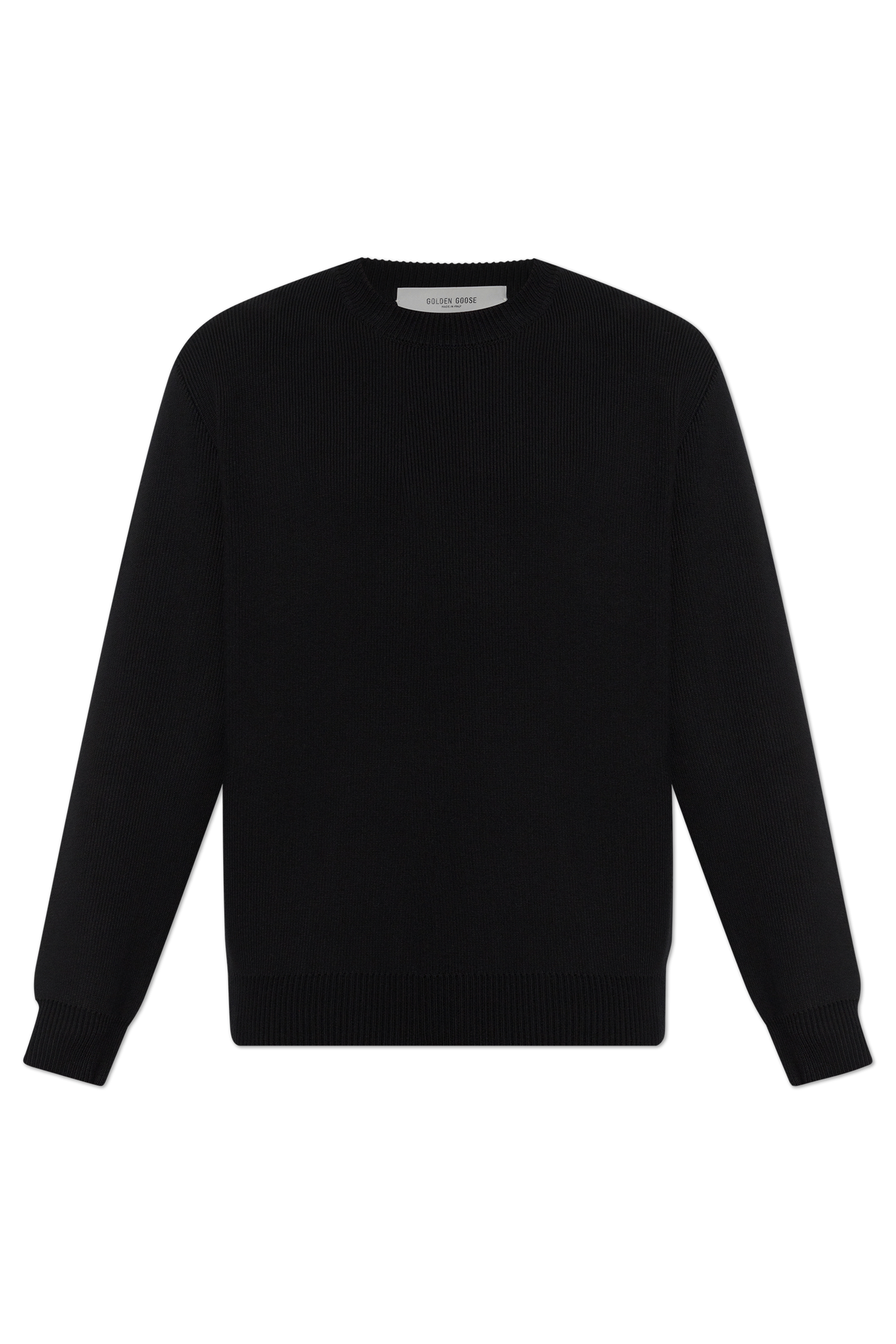 Golden Goose Sweter Z Logo, Mężczyźni, Czarny