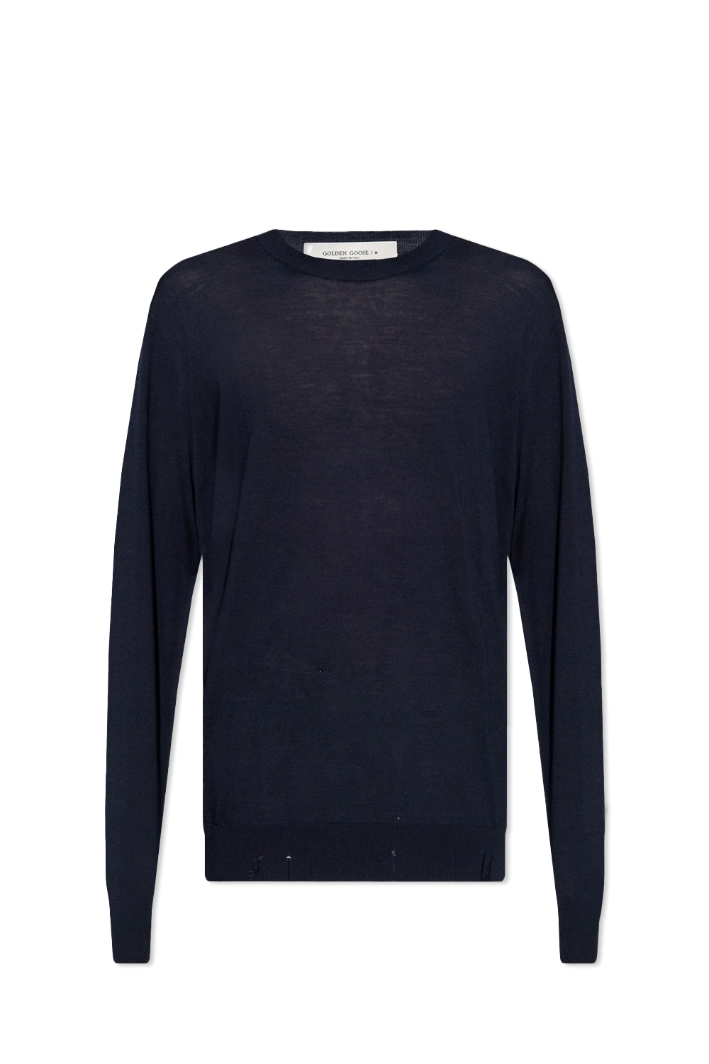 Golden Goose Sweter Z Logo, Mężczyźni, Granatowy