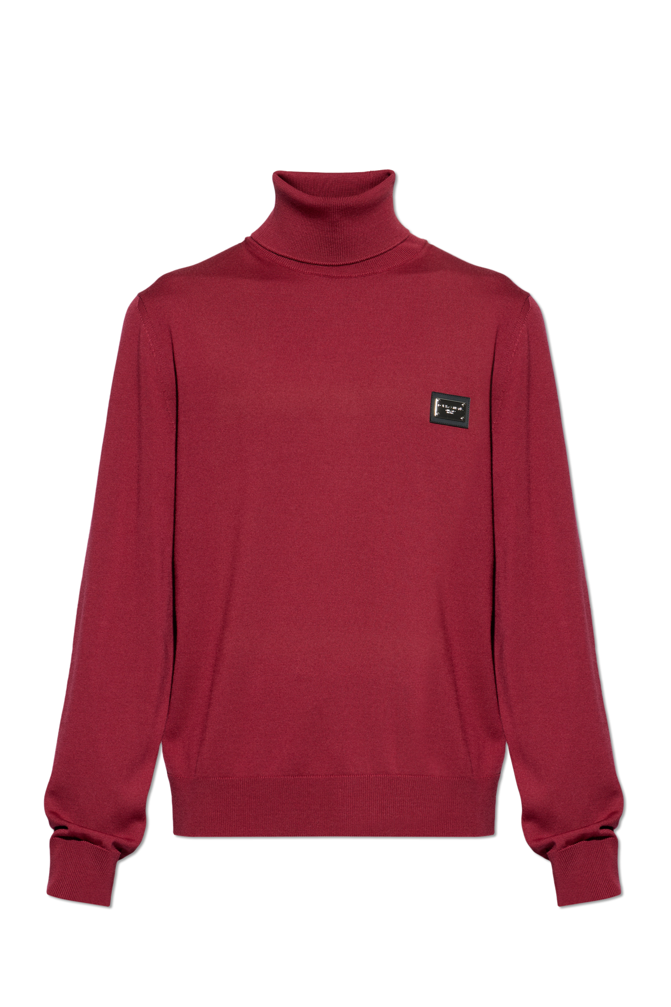 Dolce & Gabbana Golf Z Aplikacją Z Logo, Mężczyźni, Czerwony