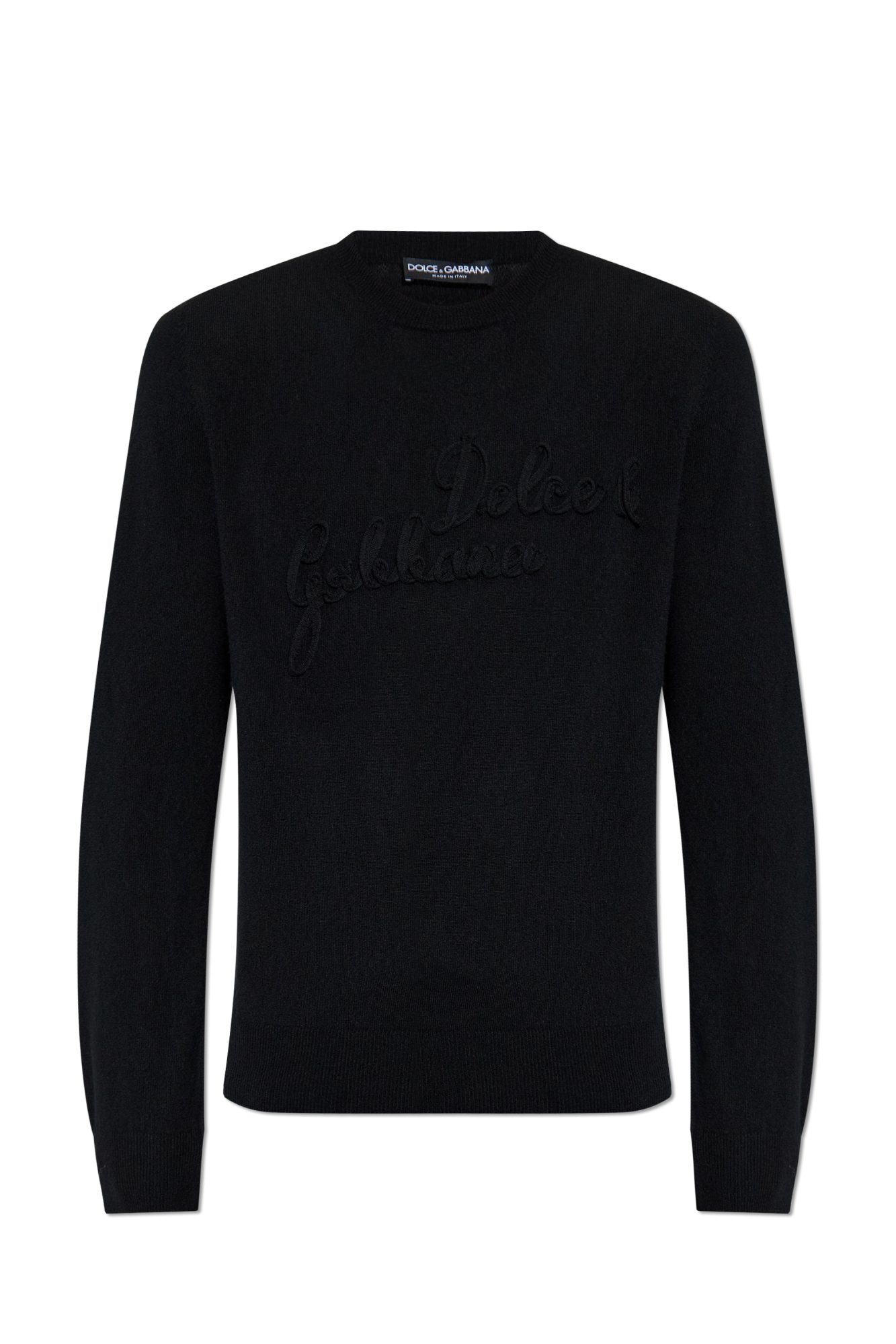 Dolce & Gabbana Sweter Z Logo, Mężczyźni, Czarny