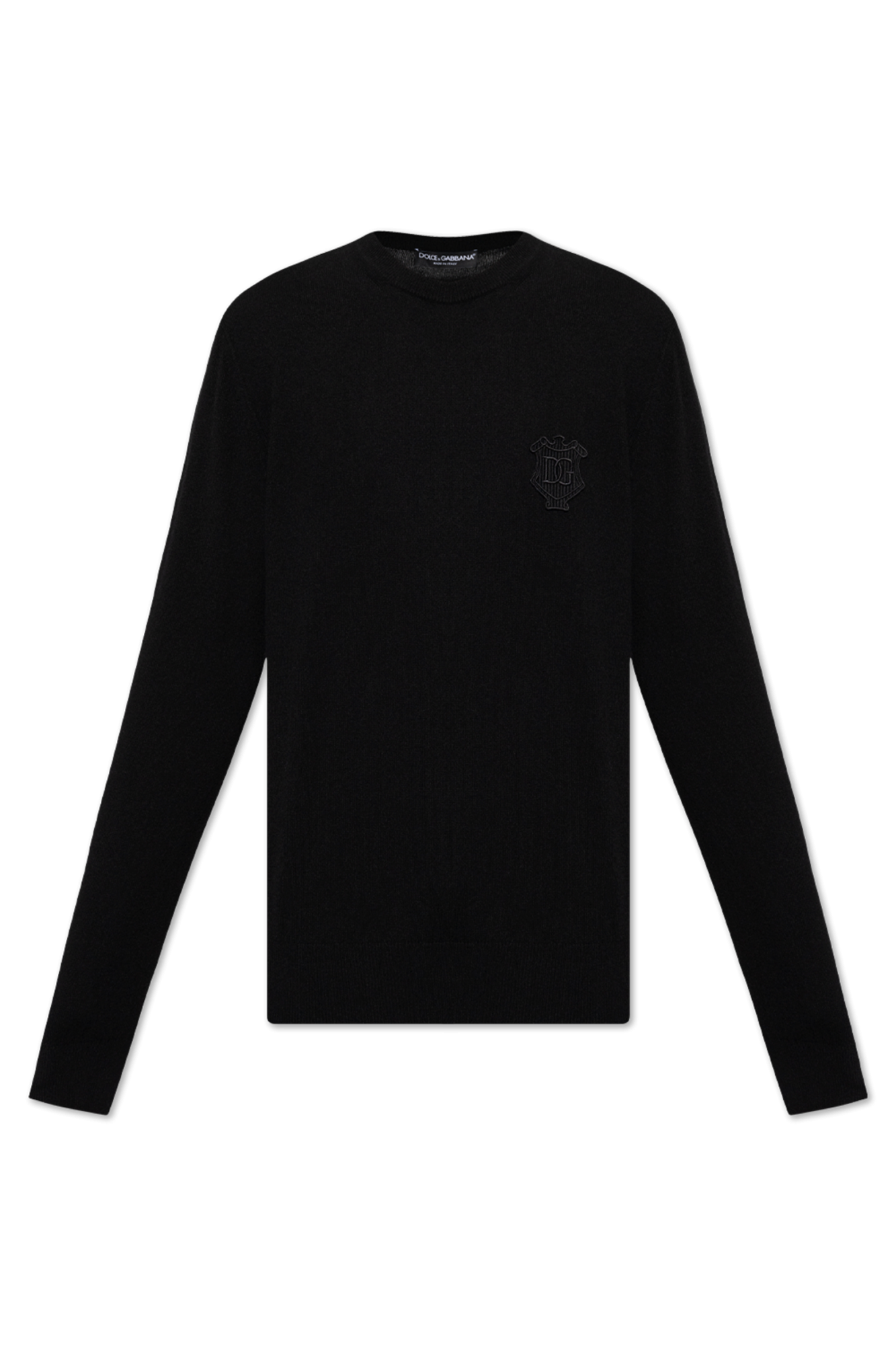 Dolce & Gabbana Sweter Z Logo, Mężczyźni, Czarny