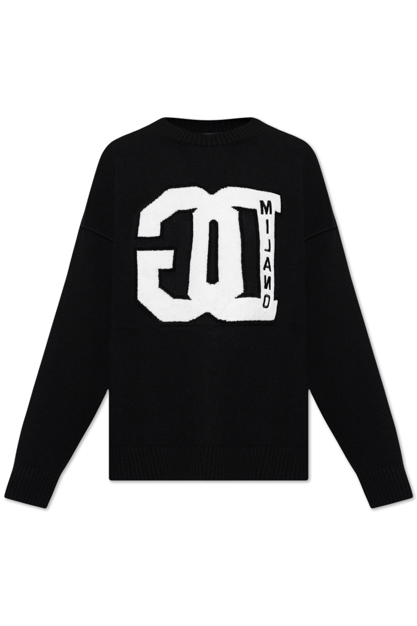 Dolce & Gabbana Sweter Z Wyszytym Logo, Mężczyźni, Czarny