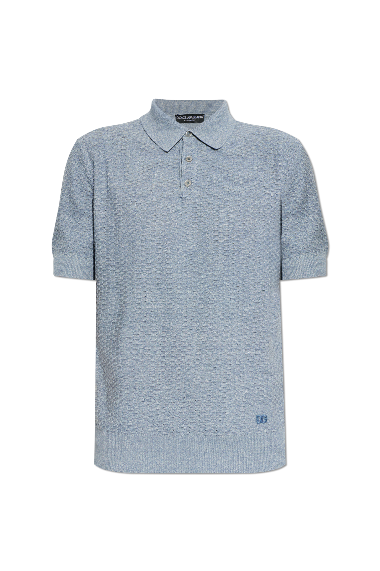 Dolce & Gabbana Polo Z Logo, Mężczyźni, Niebieski