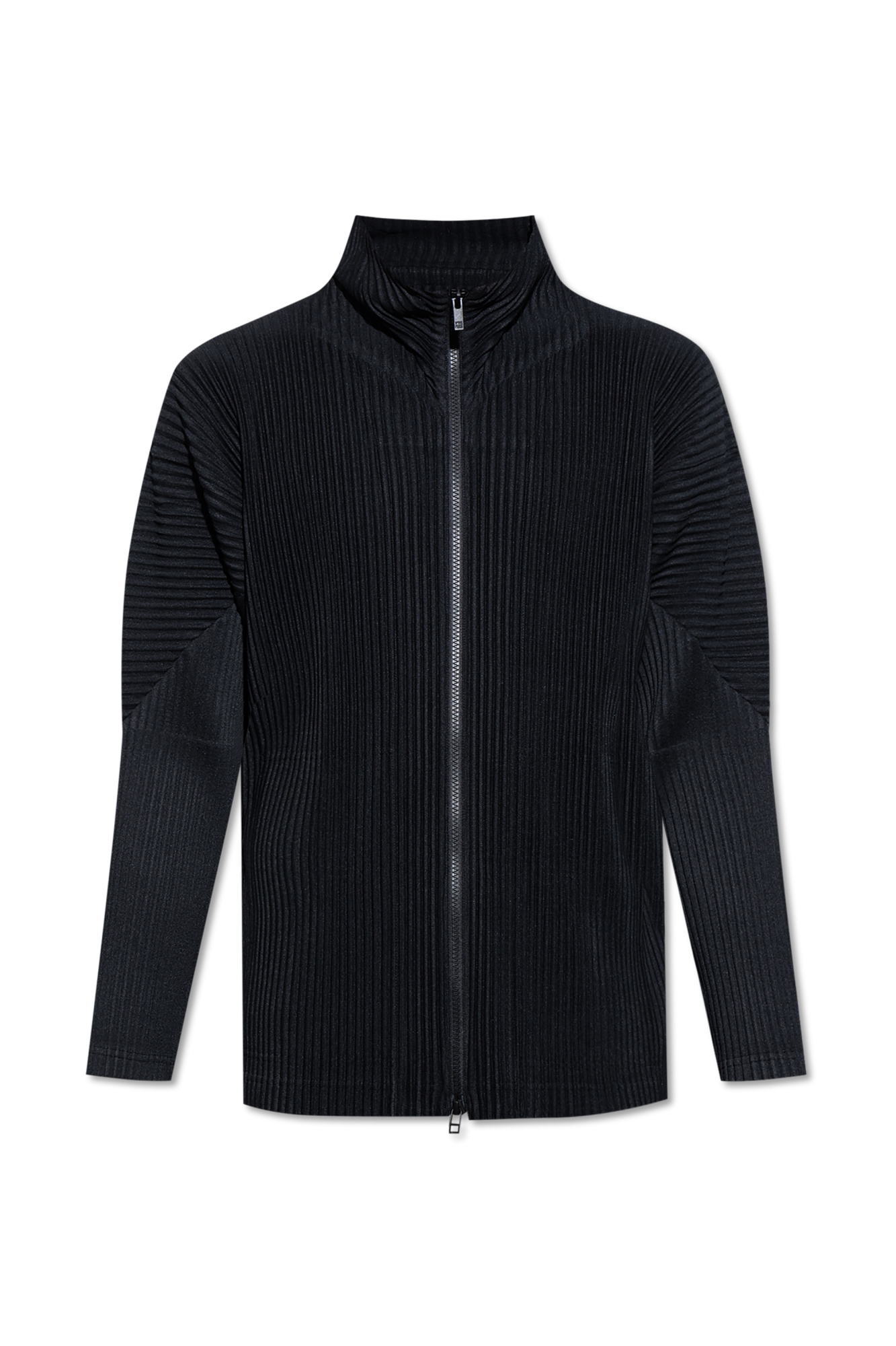 Homme Plissé Issey Miyake Plisowana Bluza Zapinana Na Zamek, Mężczyźni, Czarny