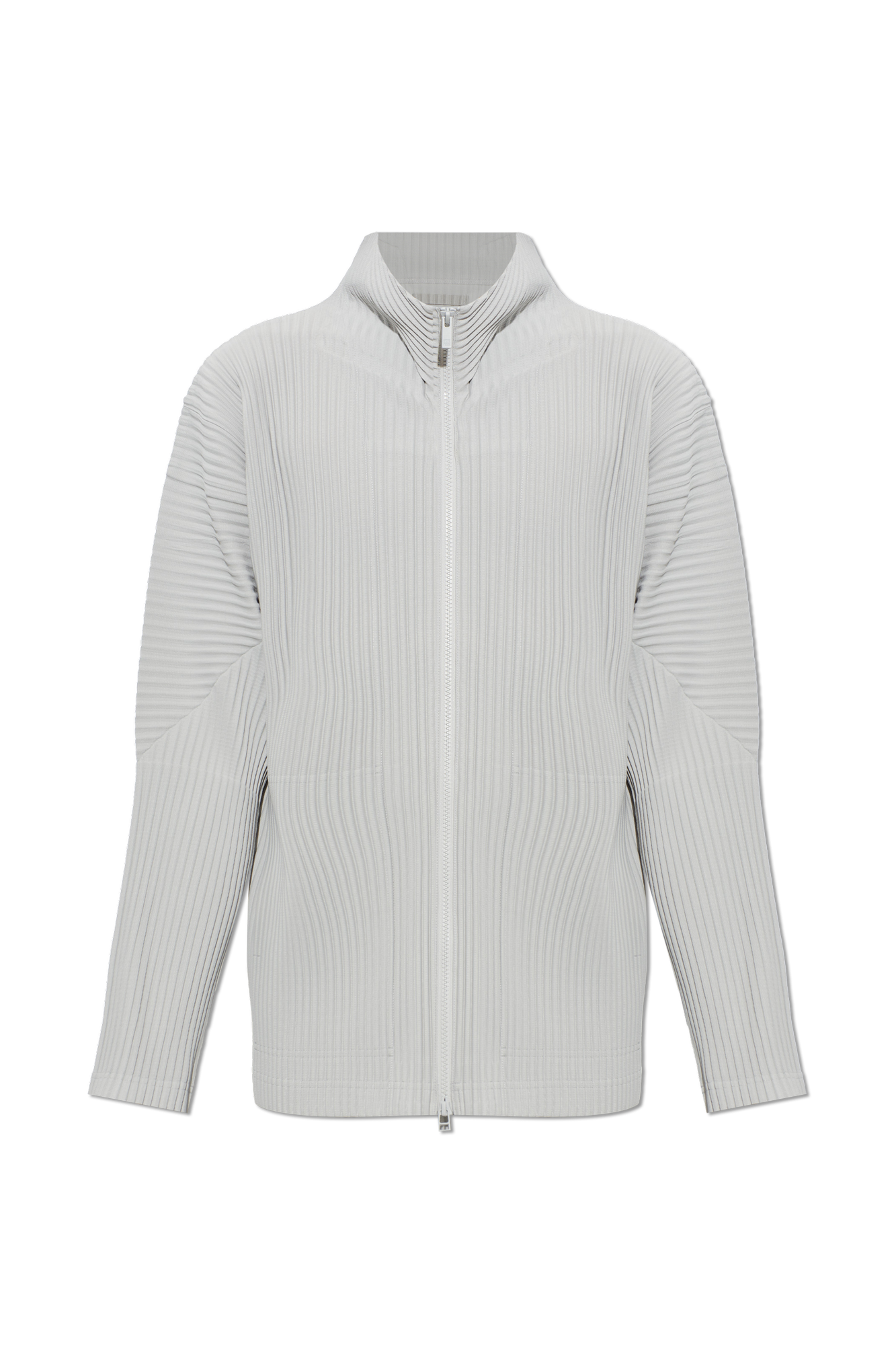 Homme Plissé Issey Miyake Plisowany Kardigan, Mężczyźni, Szary