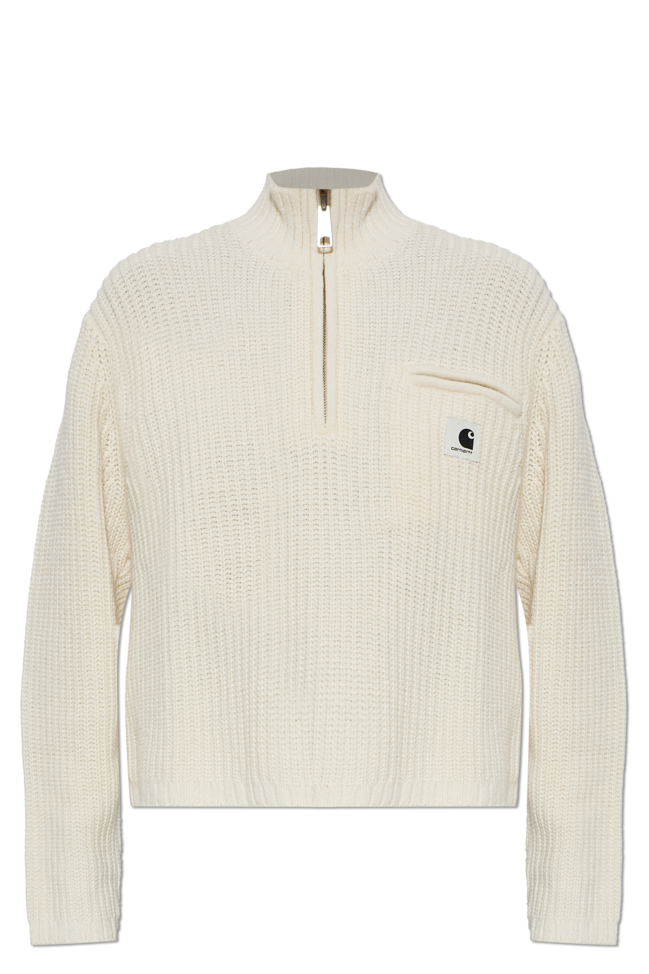 Carhartt WIP Sweter ‘Detroit Half Zip’, Kobiety, Kremowy