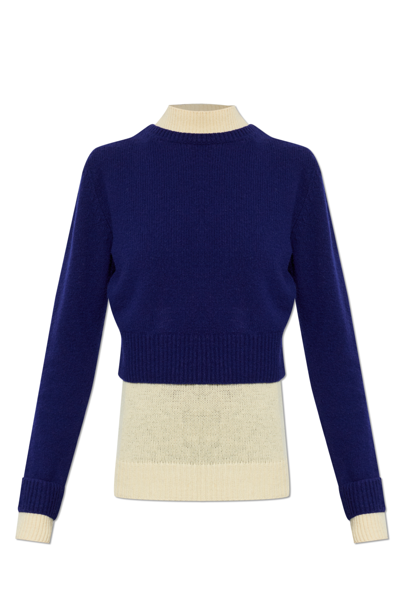 JIL SANDER Wełniany Sweter, Kobiety, Granatowy