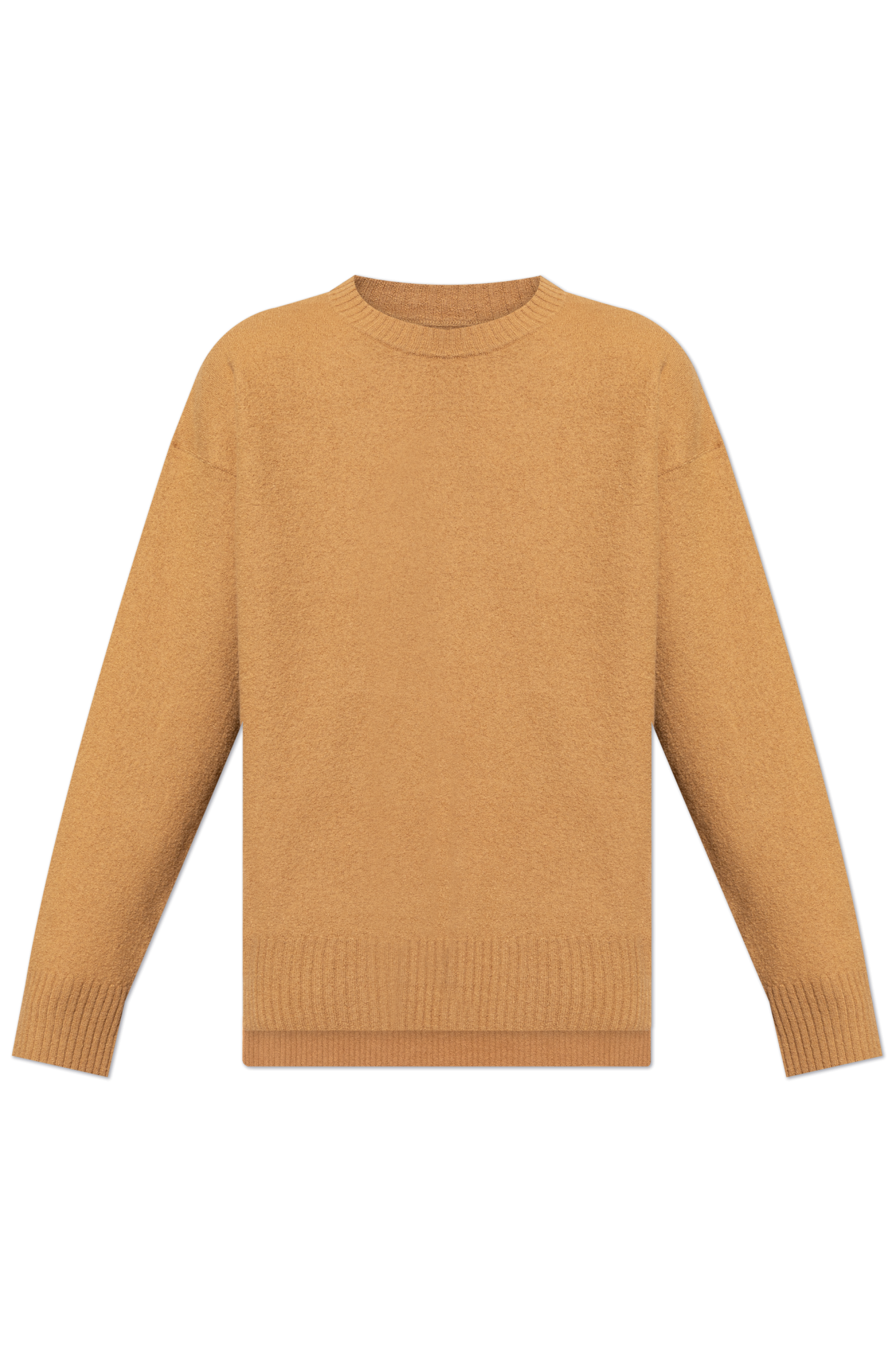 JIL SANDER Wełniany Sweter, Mężczyźni, Brązowy