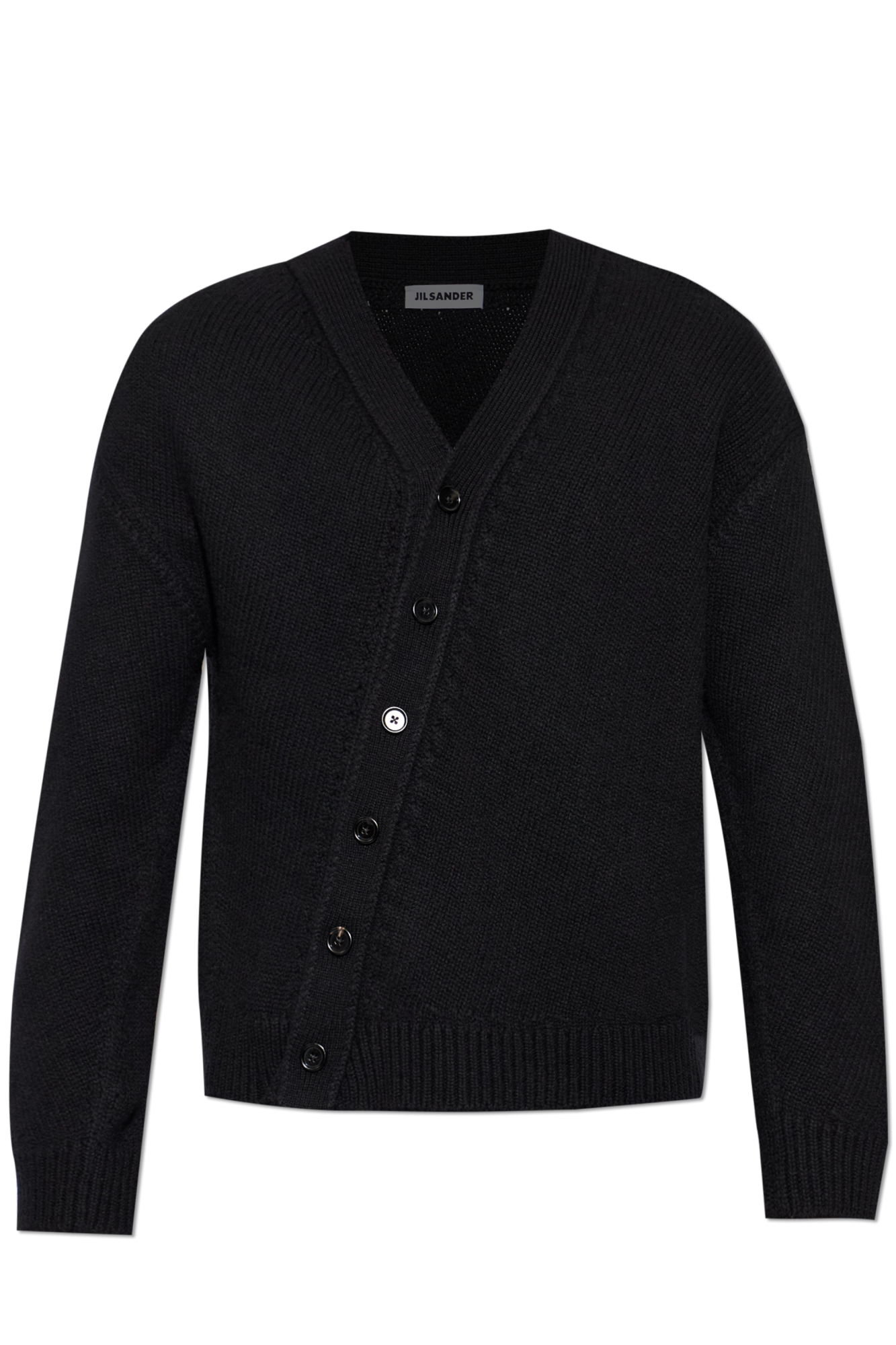 JIL SANDER Kardigan, Mężczyźni, Czarny