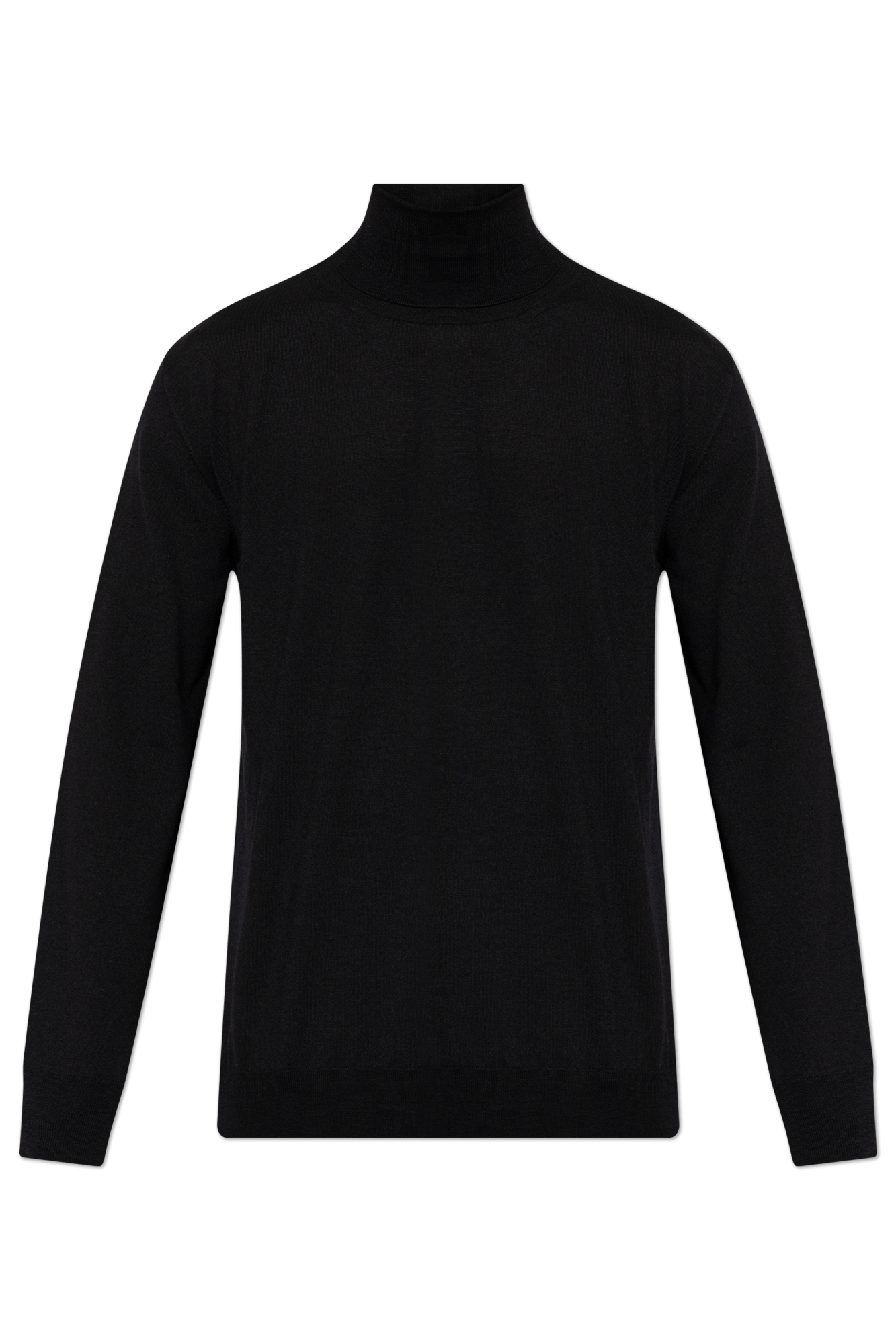 JIL SANDER Wełniany Golf, Mężczyźni, Czarny