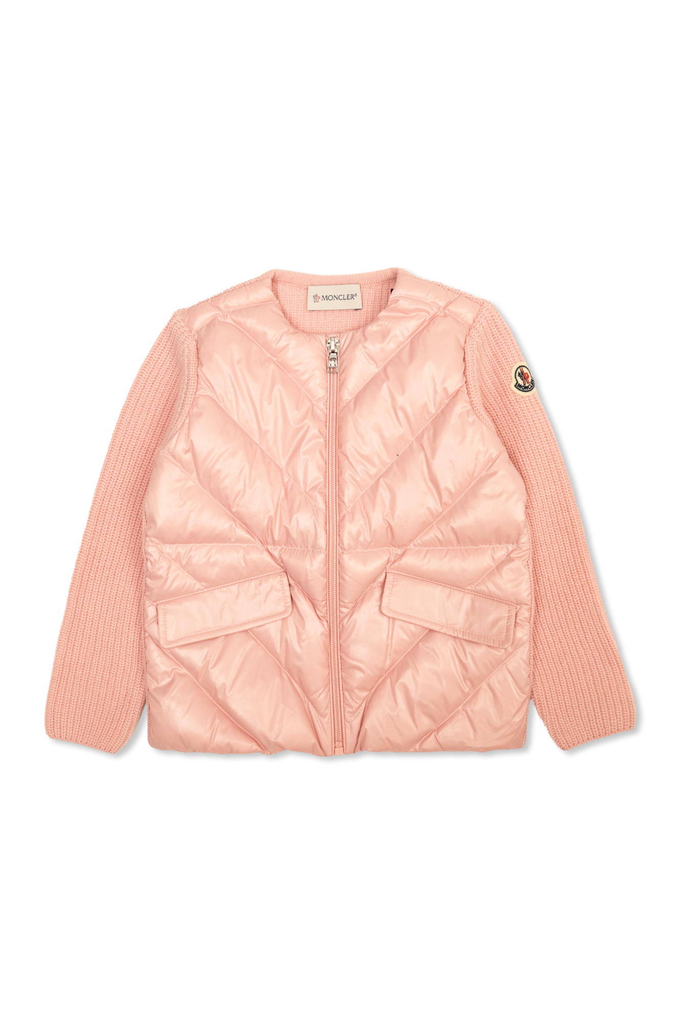 Moncler Enfant Kardigan Z Pikowanym Przodem, Unisex, Różowy
