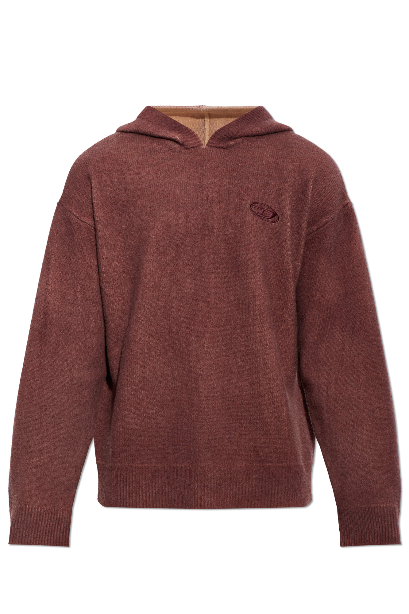 Diesel Wełniana Bluza ‘ K-PICKLED’, Mężczyźni, Bordo