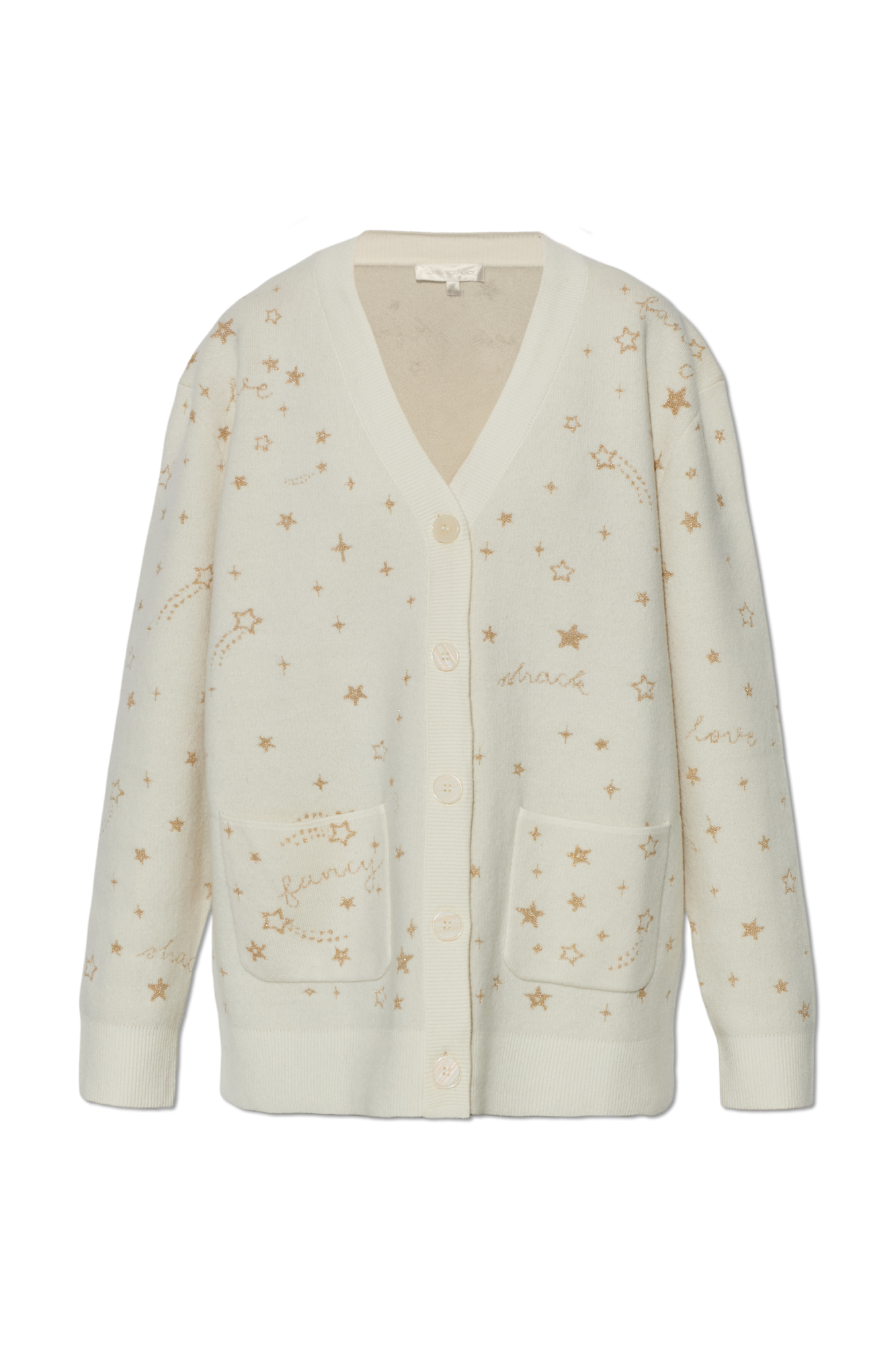 LoveShackFancy Kardigan `Mar`, Kobiety, Kremowy