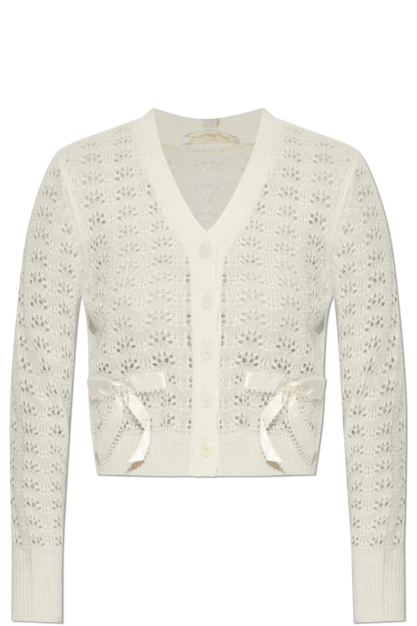LoveShackFancy Kardigan `Lilly`, Kobiety, Kremowy