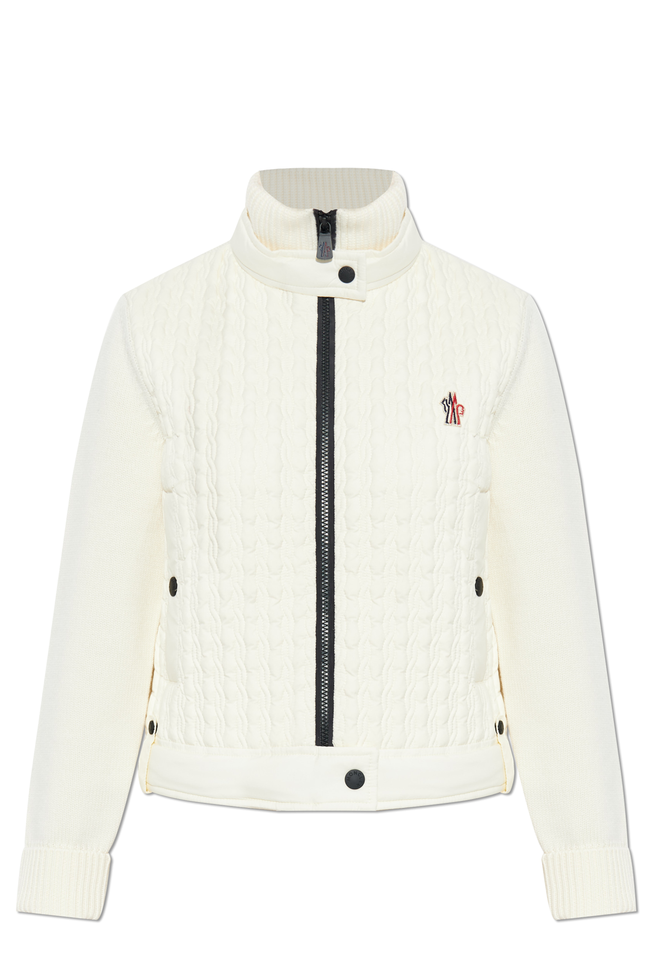 Moncler Grenoble Pikowany Kardigan, Kobiety, Biały