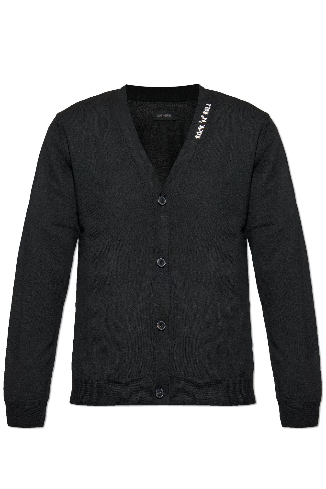 Zadig & Voltaire Wełniany Kardigan `Remi`, Mężczyźni, Czarny