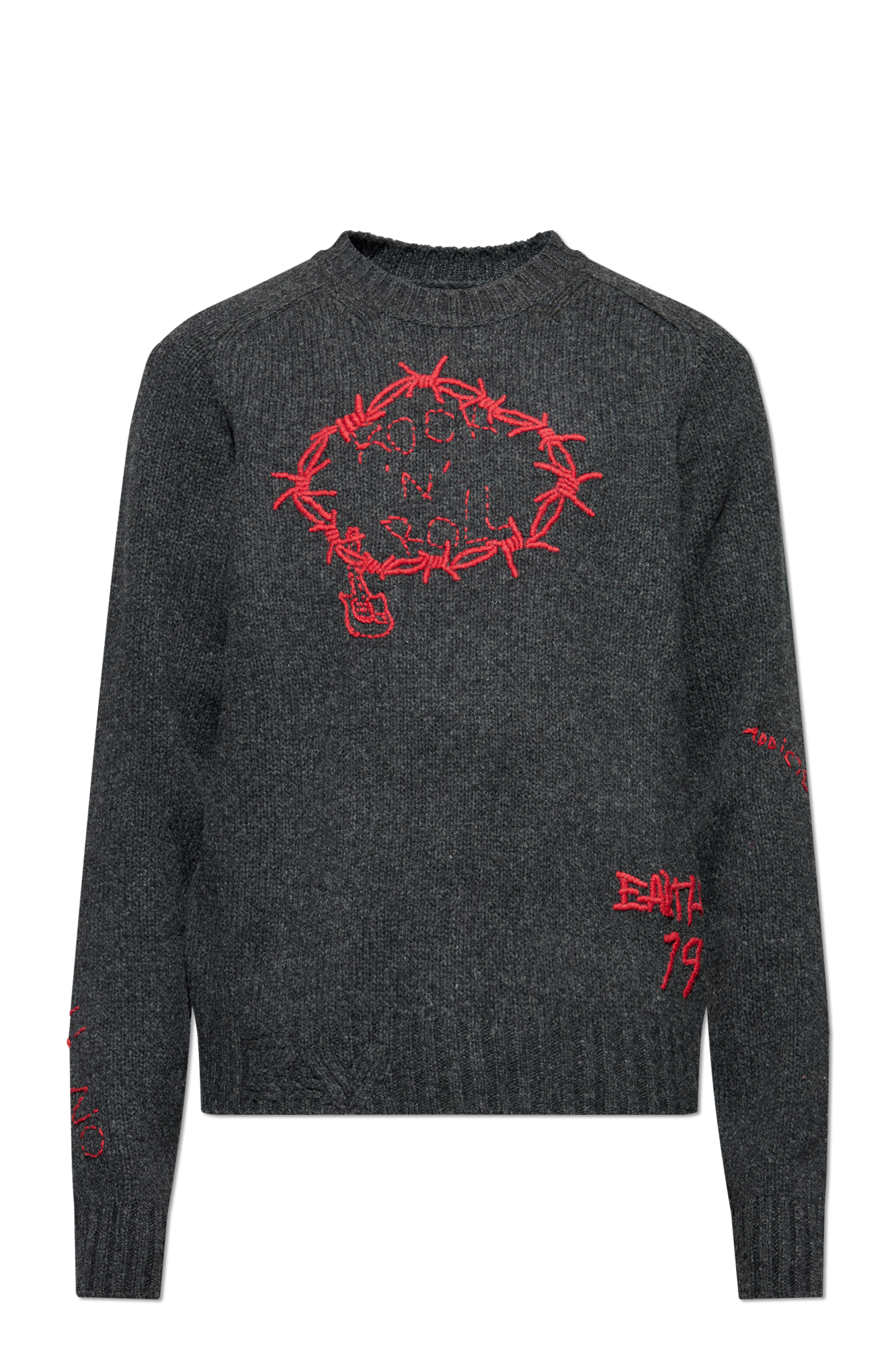 Zadig & Voltaire Wełniany Sweter `Jordan`, Mężczyźni, Szary