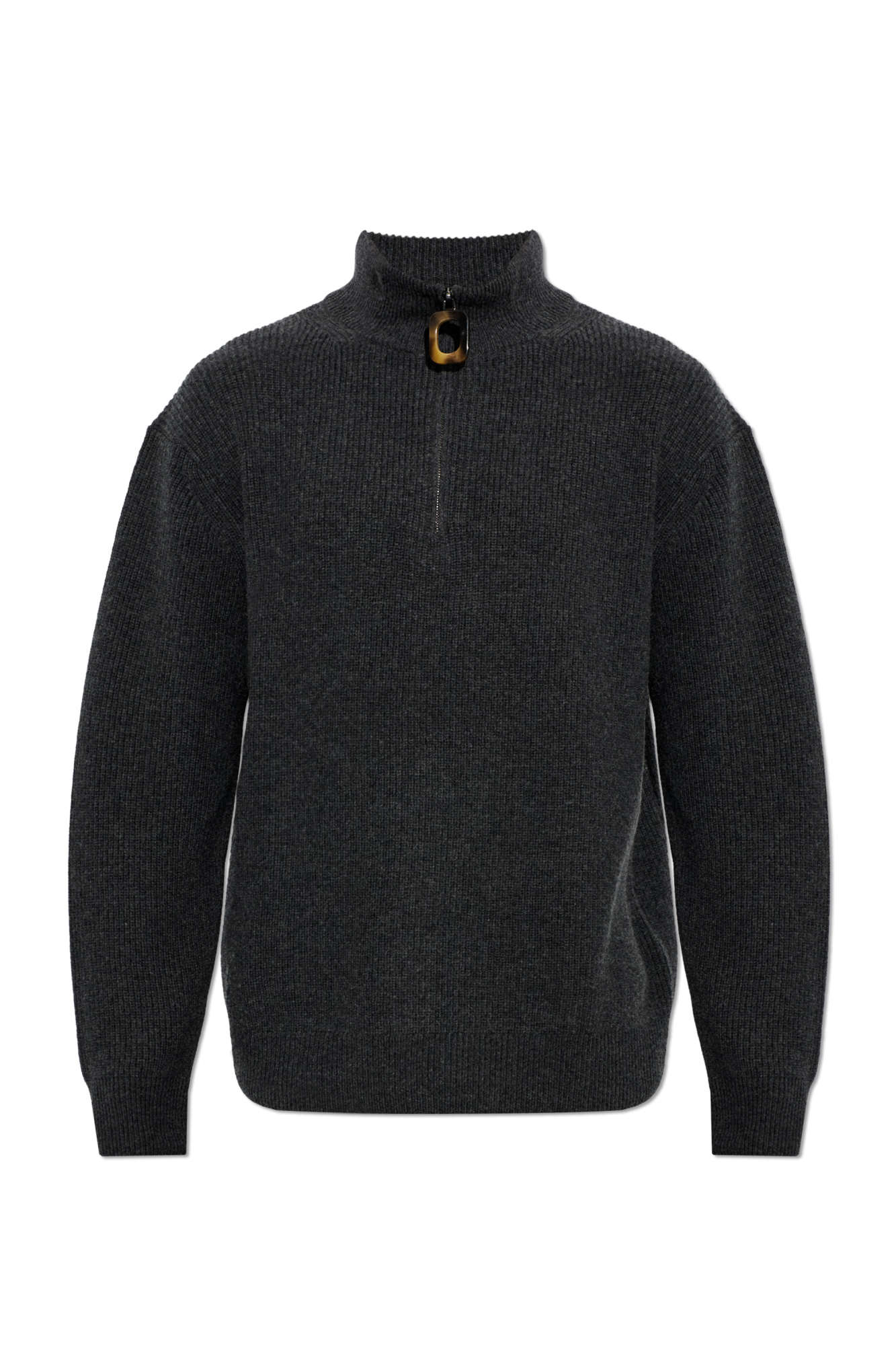 JW Anderson Sweter Ze Stójką, Mężczyźni, Szary