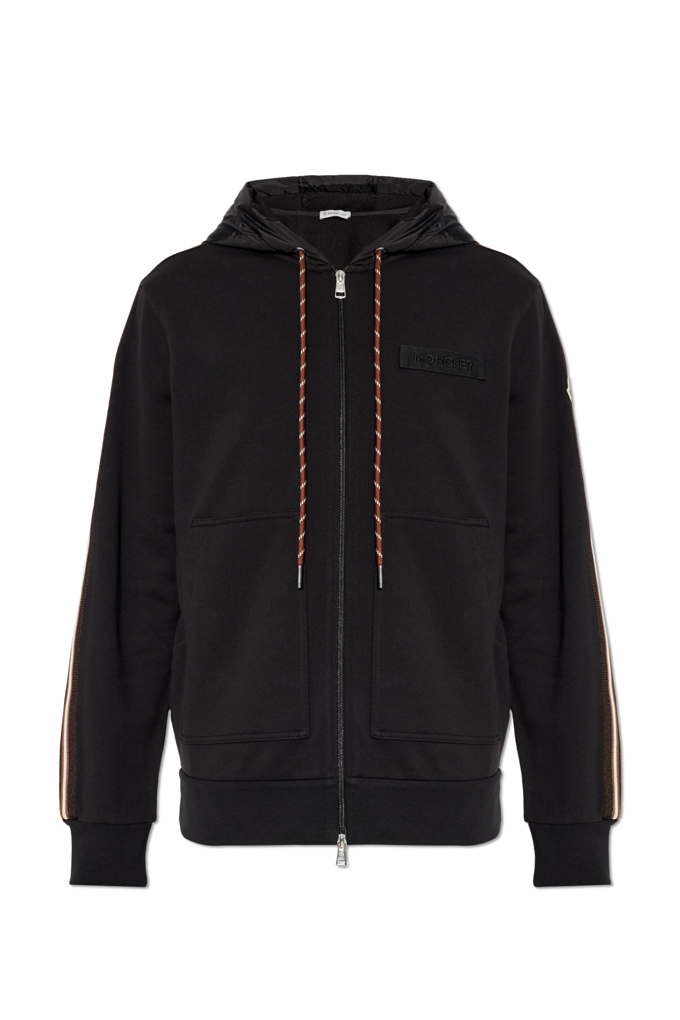 Moncler Bluza Z Naszywką Logo, Mężczyźni, Czarny