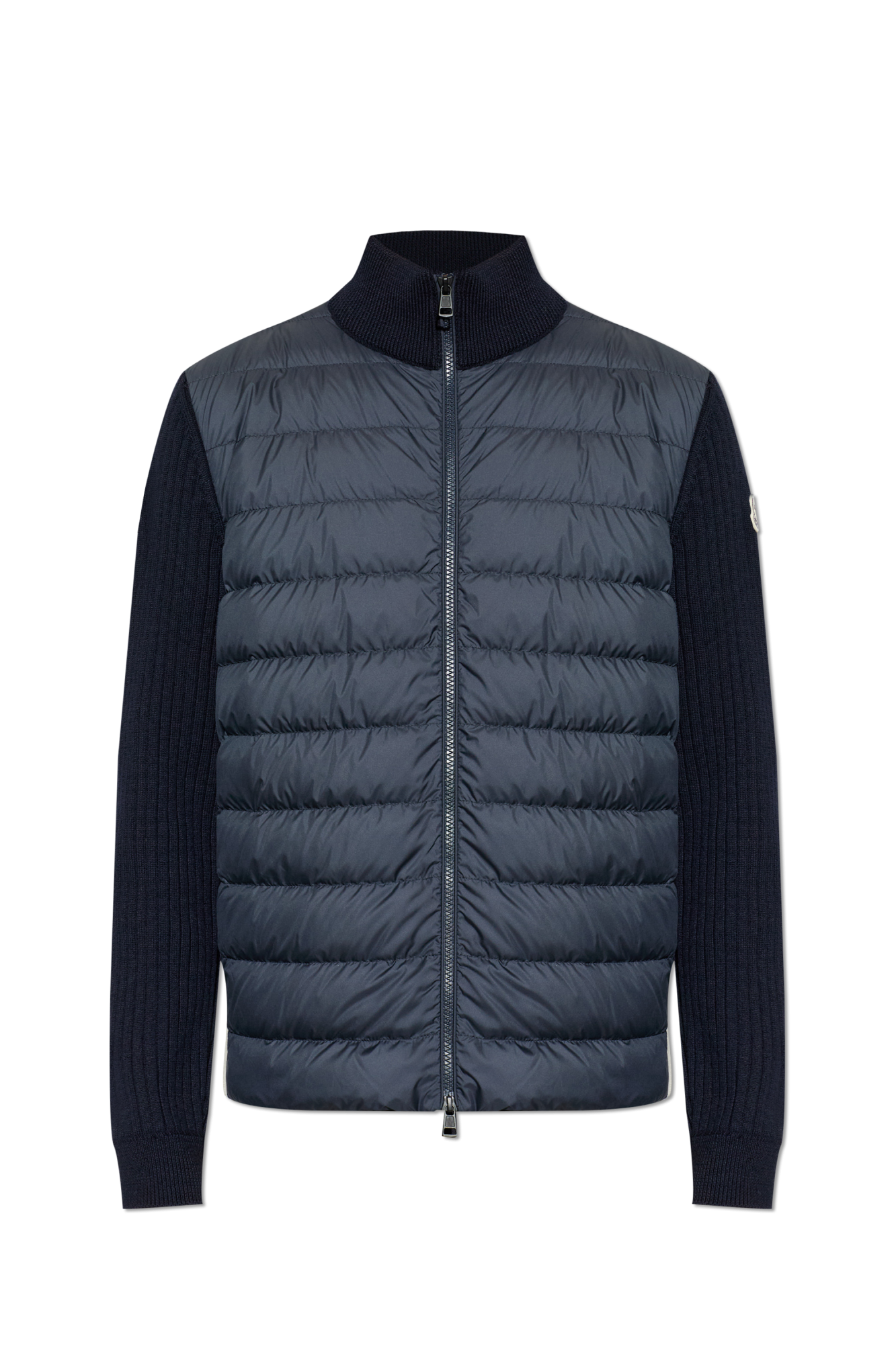 Moncler Kardigan Z Puchowym Przodem, Mężczyźni, Granatowy