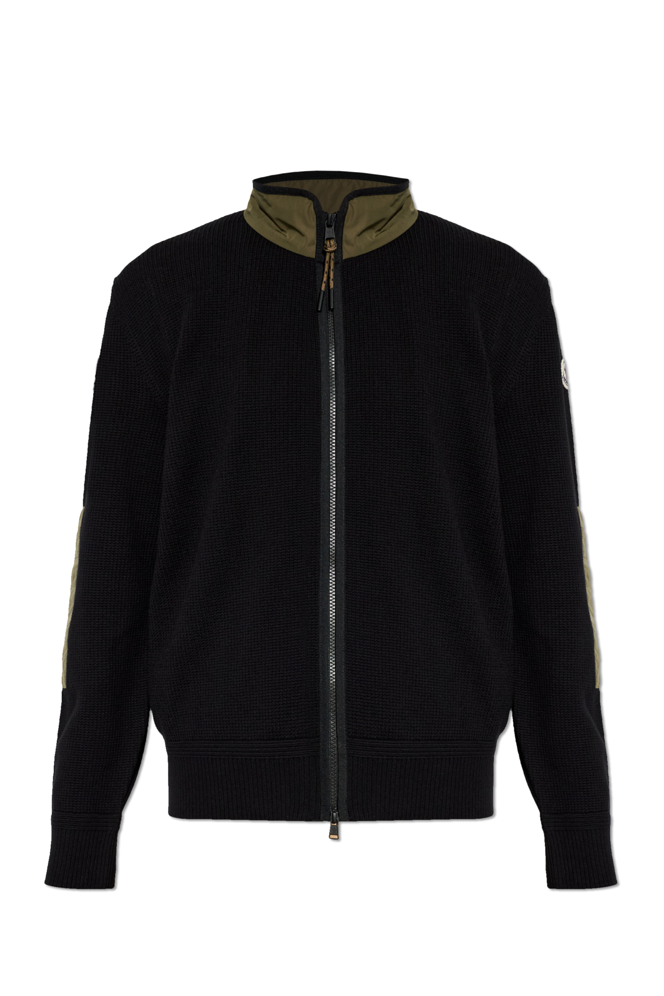 Moncler Kardigan Z Naszywką Logo, Mężczyźni, Czarny