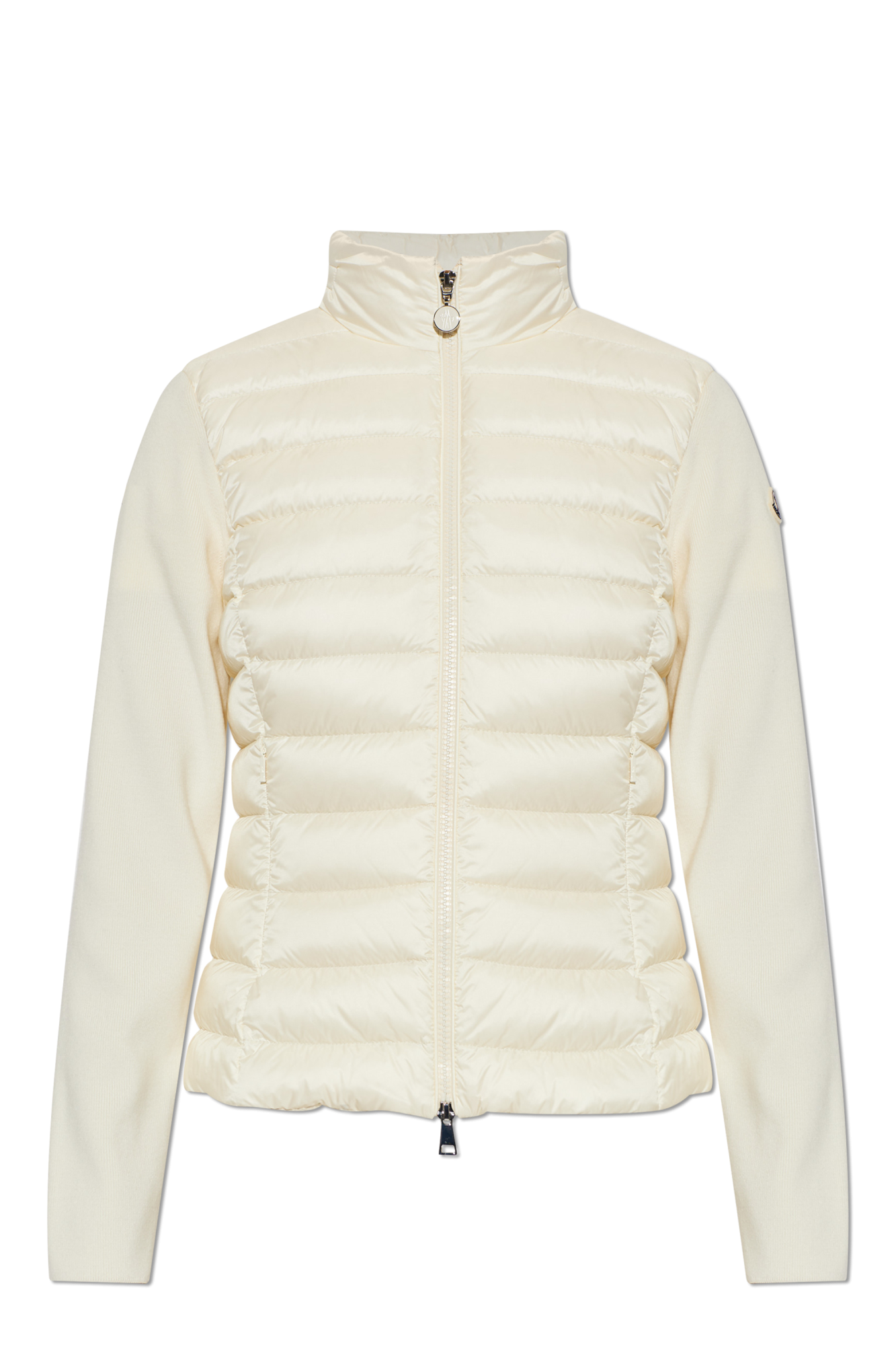 Moncler Kardigan Z Puchowym Przodem, Kobiety, Kremowy