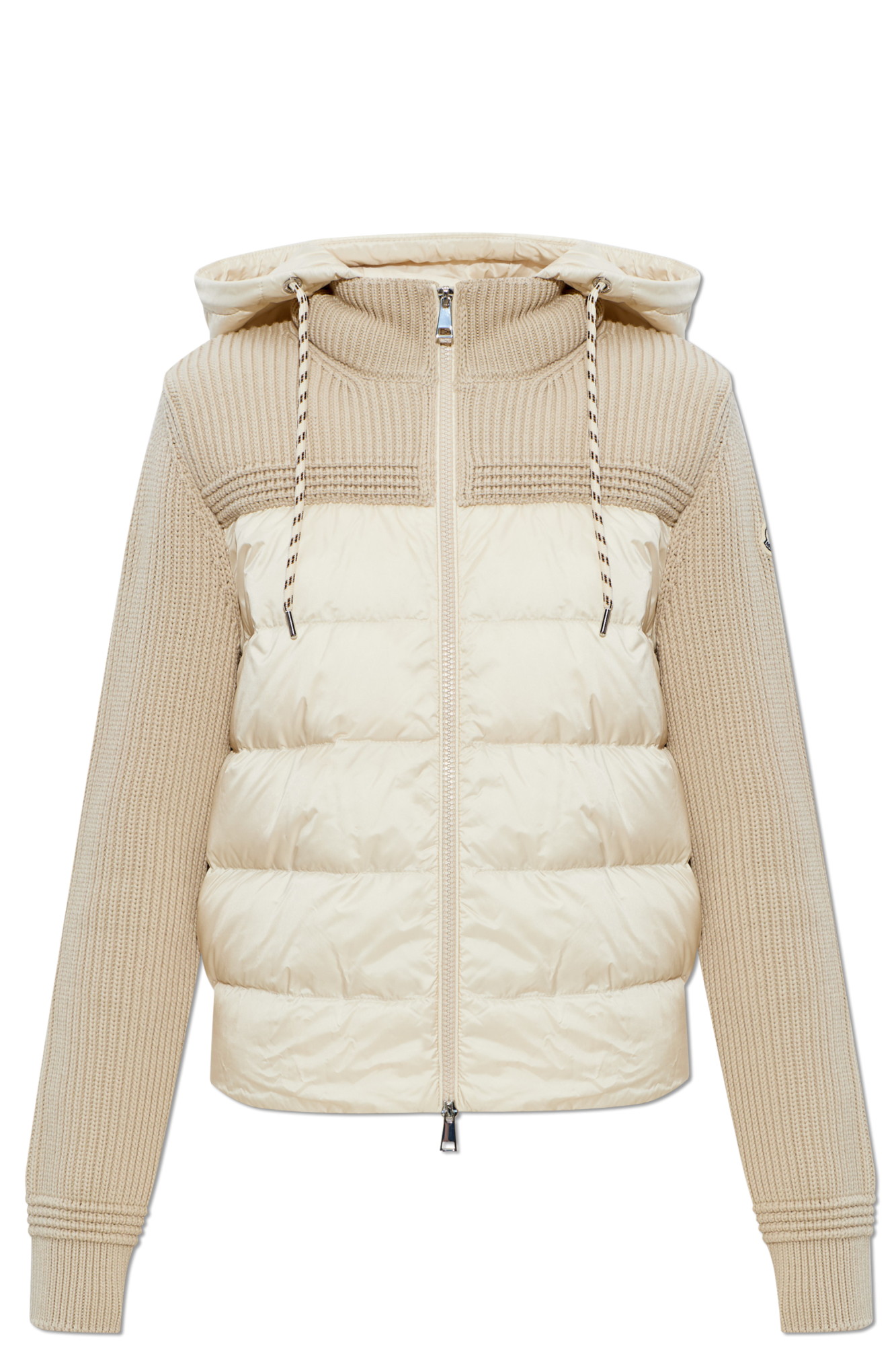 Moncler Kardigan Z Pikowanym Przodem, Kobiety, Beżowy