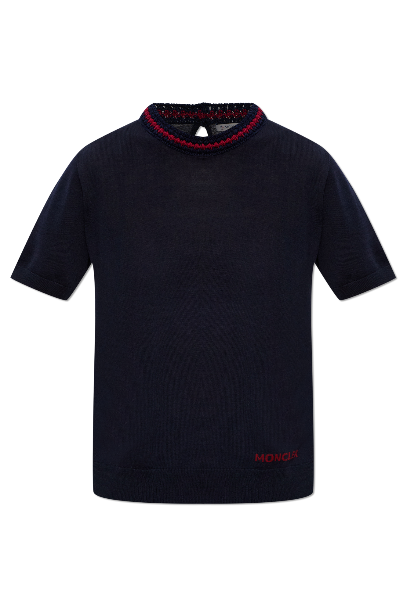 Moncler Top Z Wyszytym Logo, Kobiety, Granatowy
