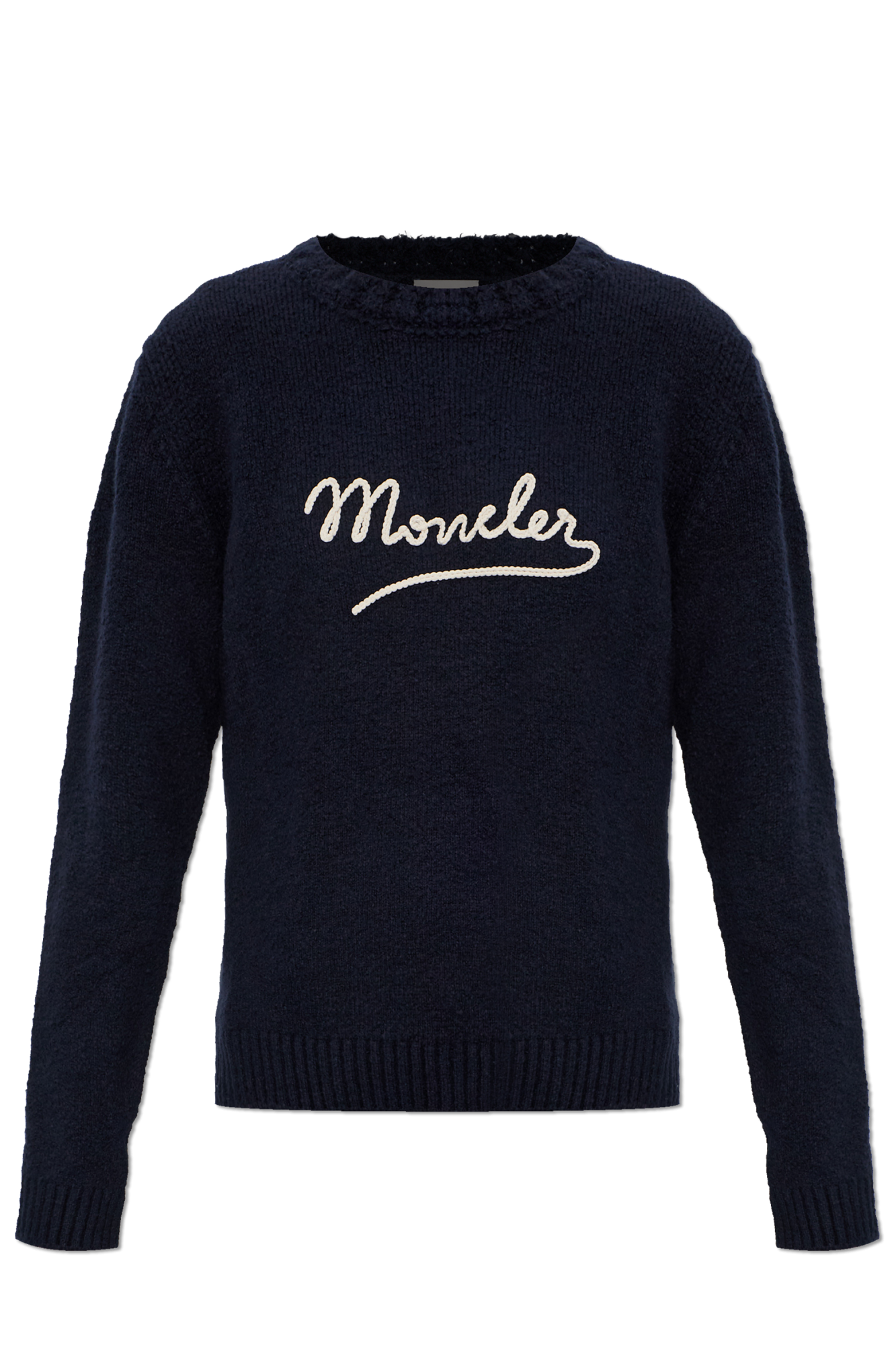 Moncler Sweter Z Wyszytym Logo, Kobiety, Granatowy