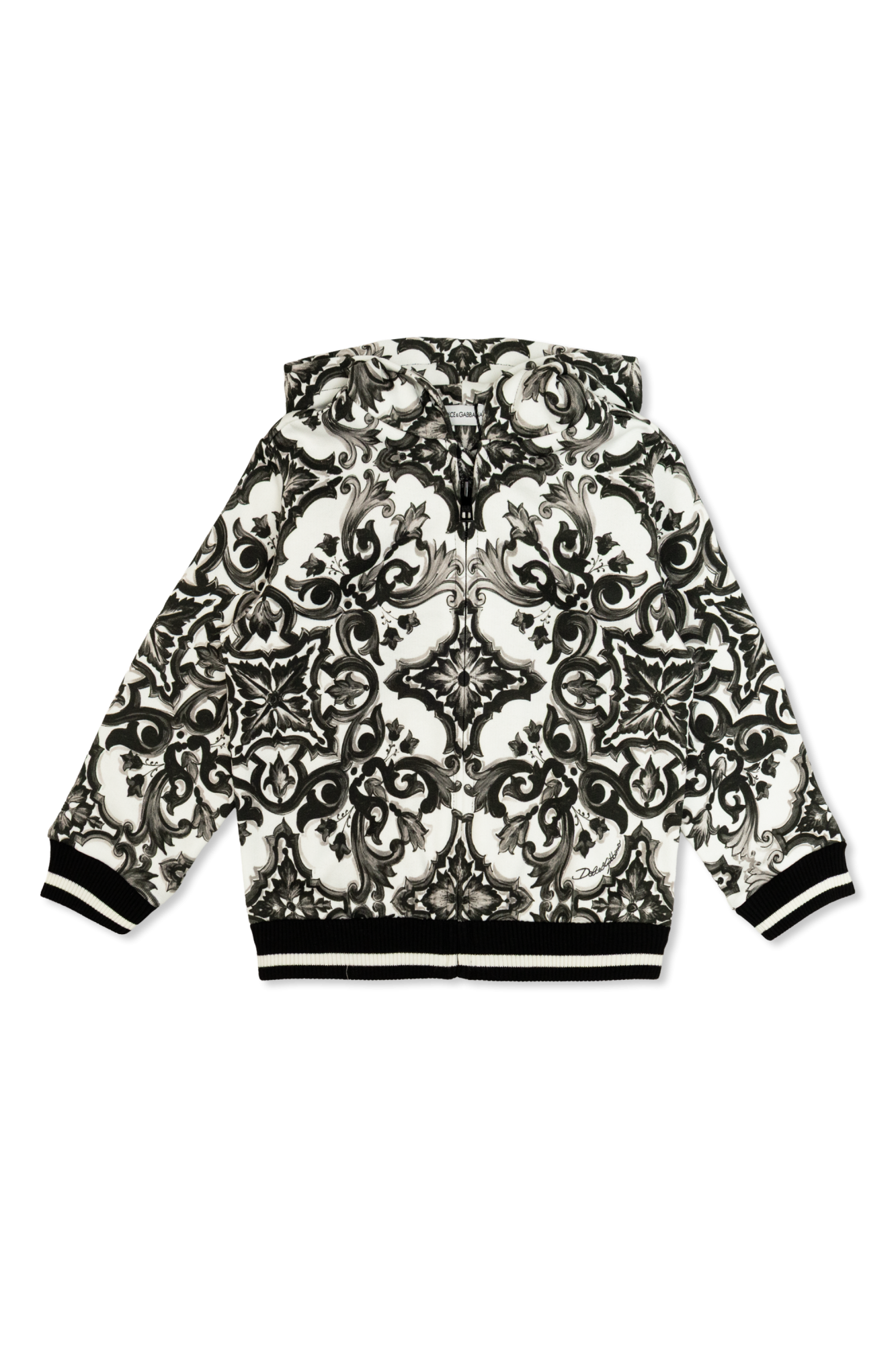 Dolce & Gabbana Kids Bluza Z Kapturem, Unisex, Czarny