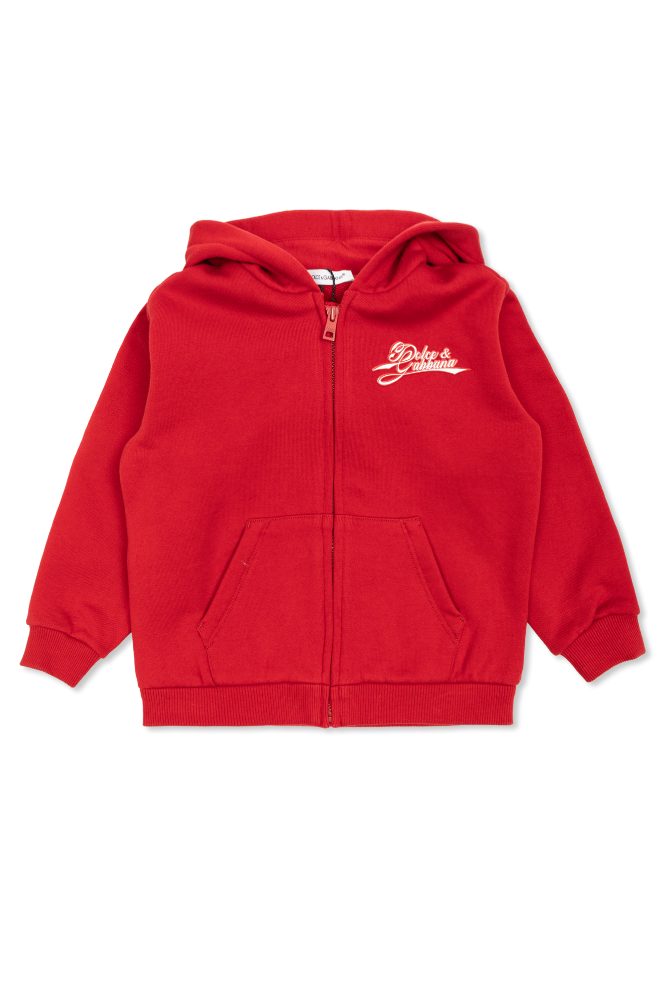 Dolce & Gabbana Kids Bluza Z Kapturem, Unisex, Czerwony