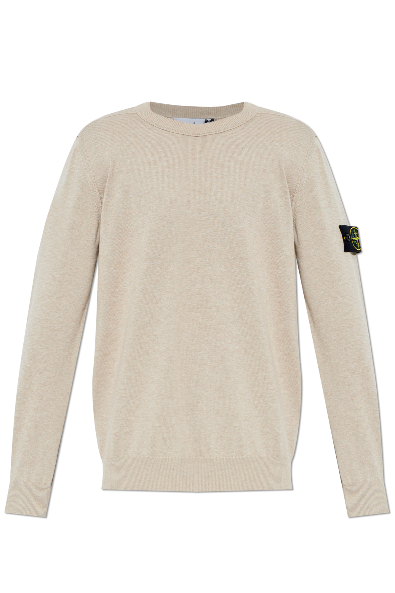 Stone Island Sweter Z Naszywką Logo, Mężczyźni, Beżowy