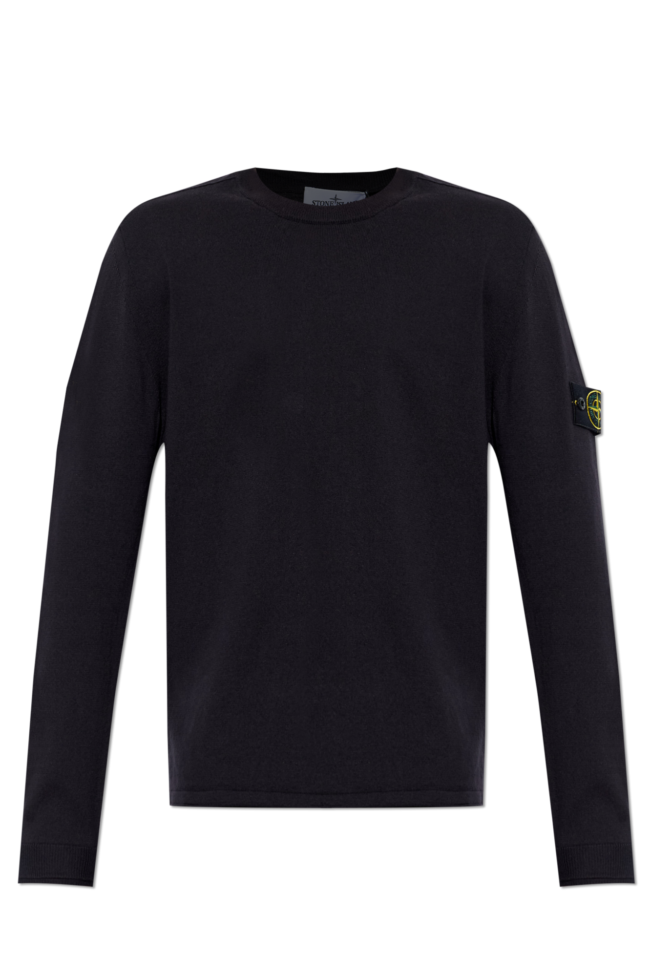 Stone Island Sweter Z Naszywką Logo, Mężczyźni, Czarny