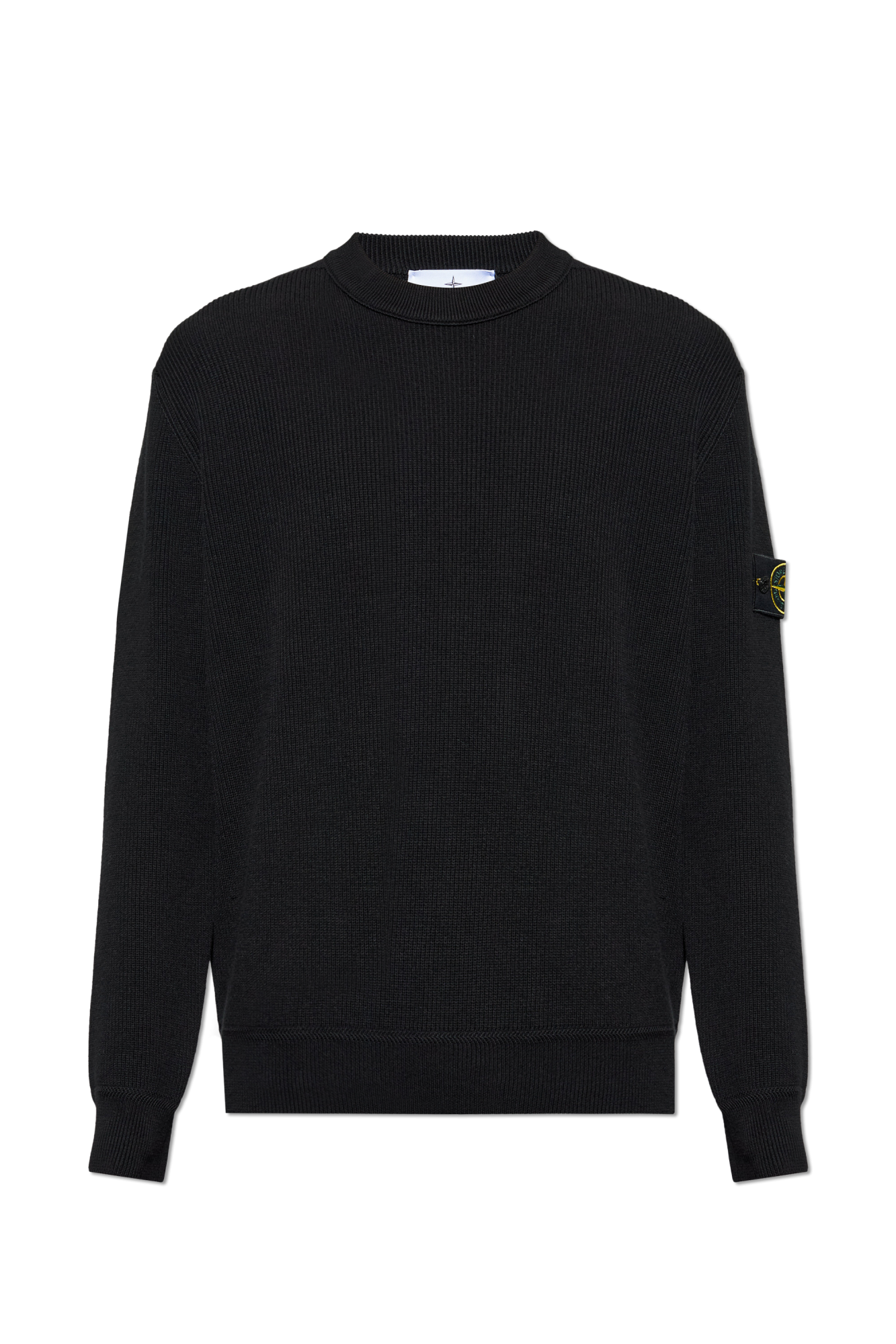 Stone Island Sweter Z Okrągłym Dekoltem, Mężczyźni, Czarny