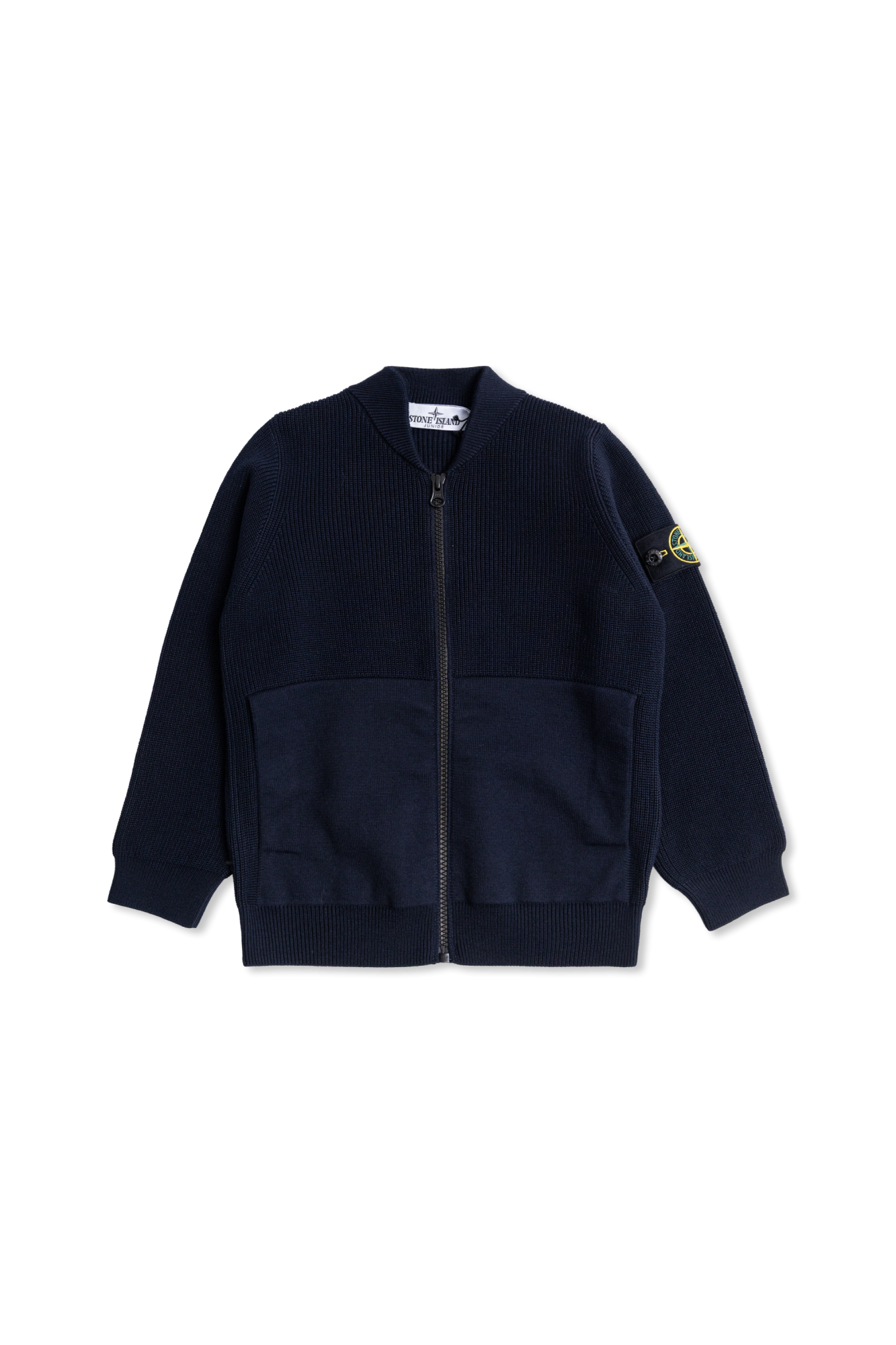 Stone Island Junior Kardigan Z Kieszeniami, Unisex, Granatowy