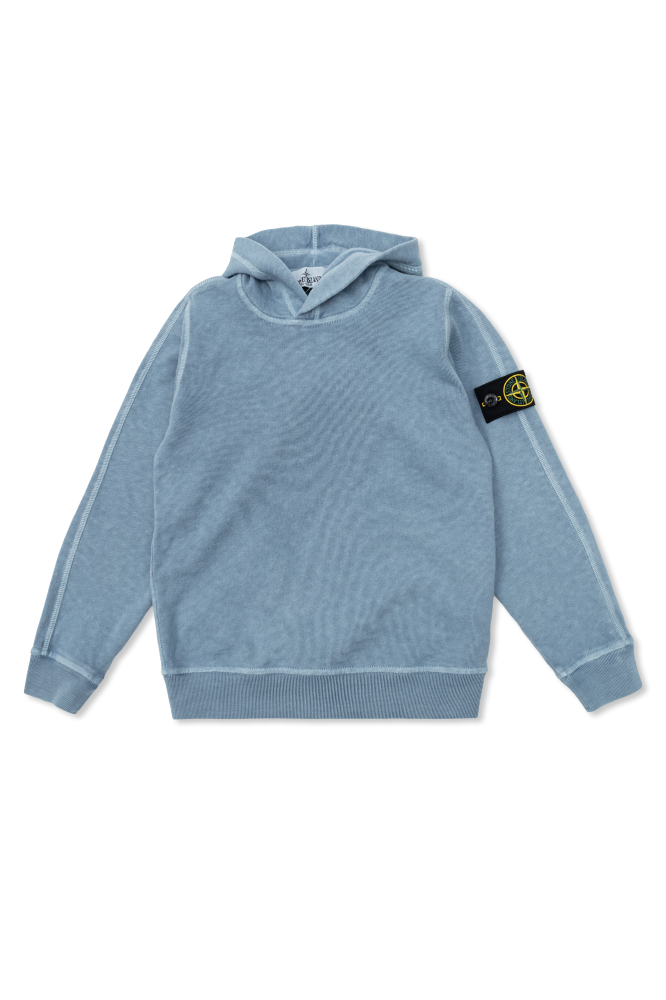 Stone Island Junior Bluza Z Naszywką Logo, Unisex, Niebieski