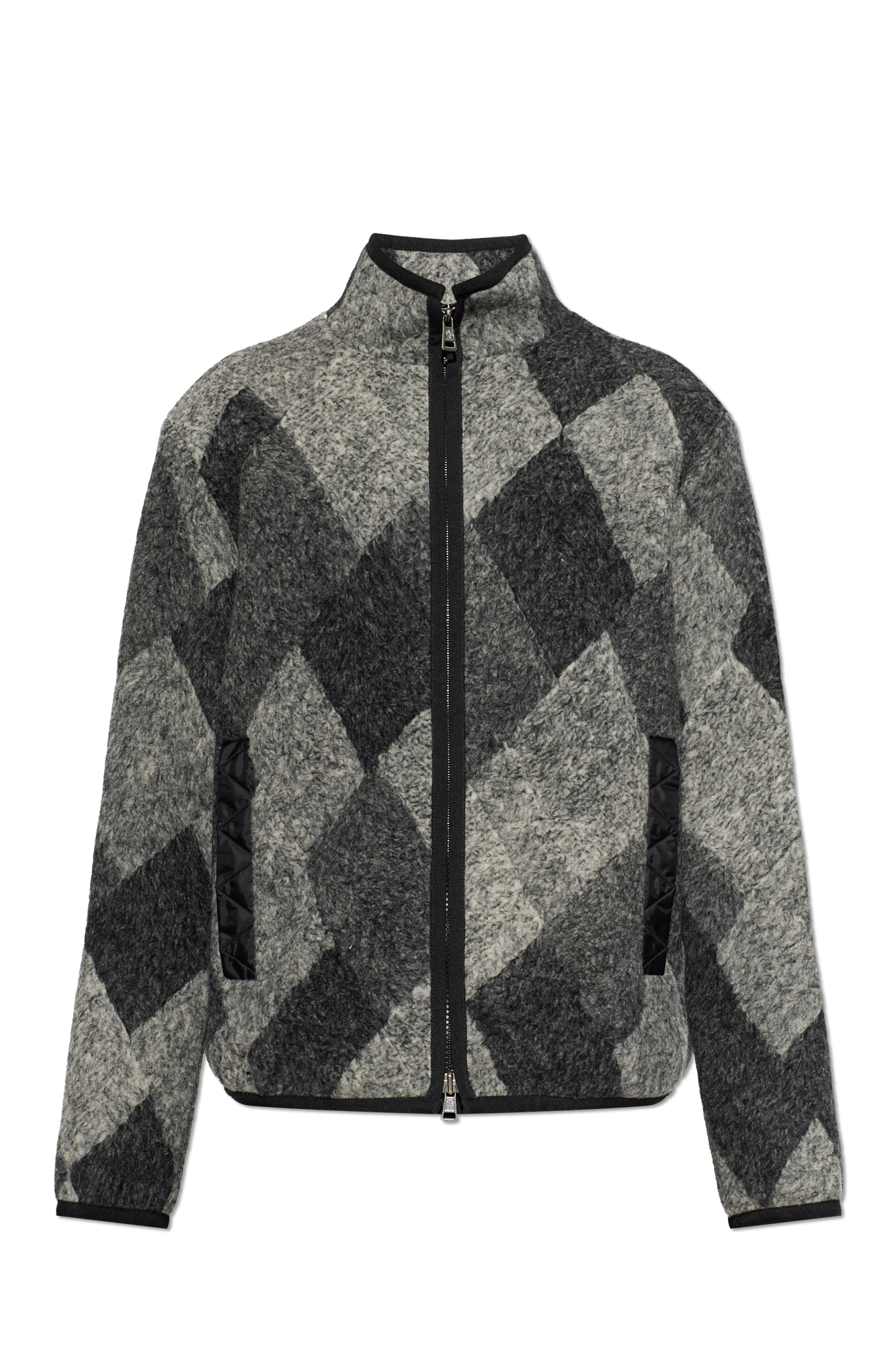 Moncler Kardigan Z Naszywką Logo, Mężczyźni, Szary