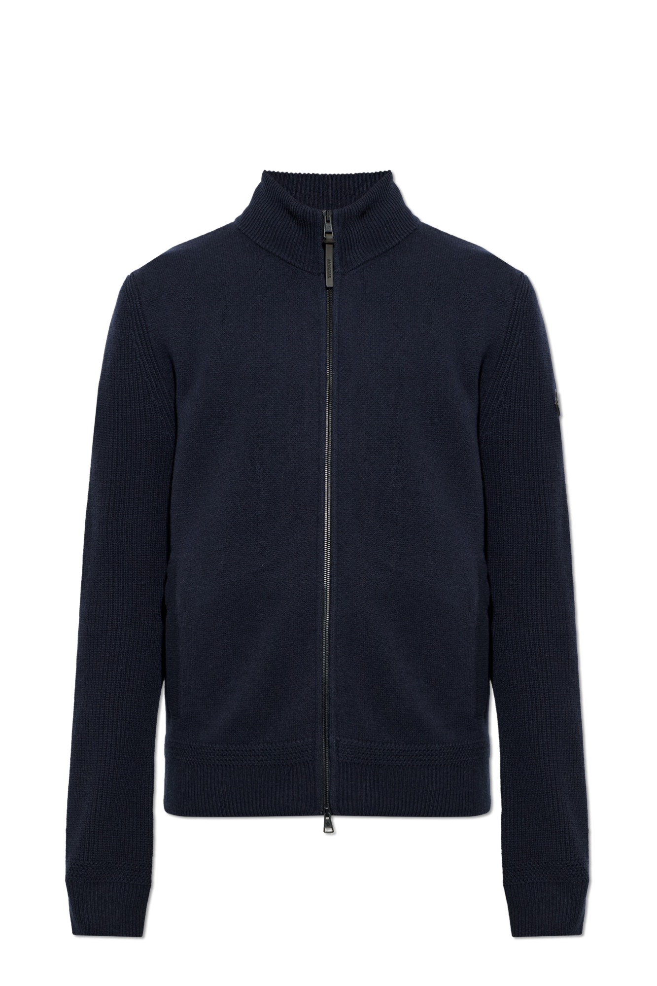 Moncler Wełniany Kardigan, Mężczyźni, Granatowy